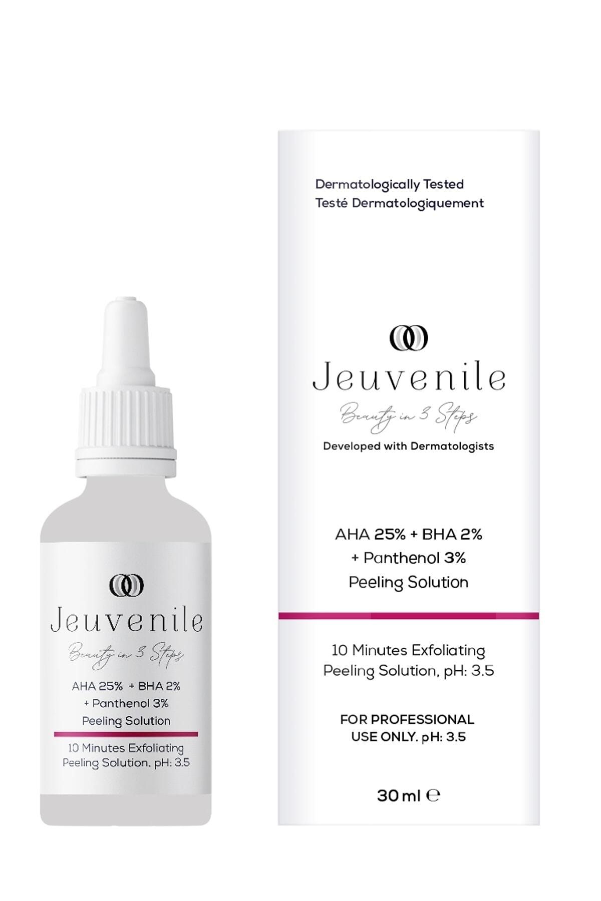 Jeuvenile Leke Karşıtı & Cilt Tonu Eşitleyici Peeling Maske Cilt Serum 30 ml (Aha %25 + Bha %2 + Panthenol %3)