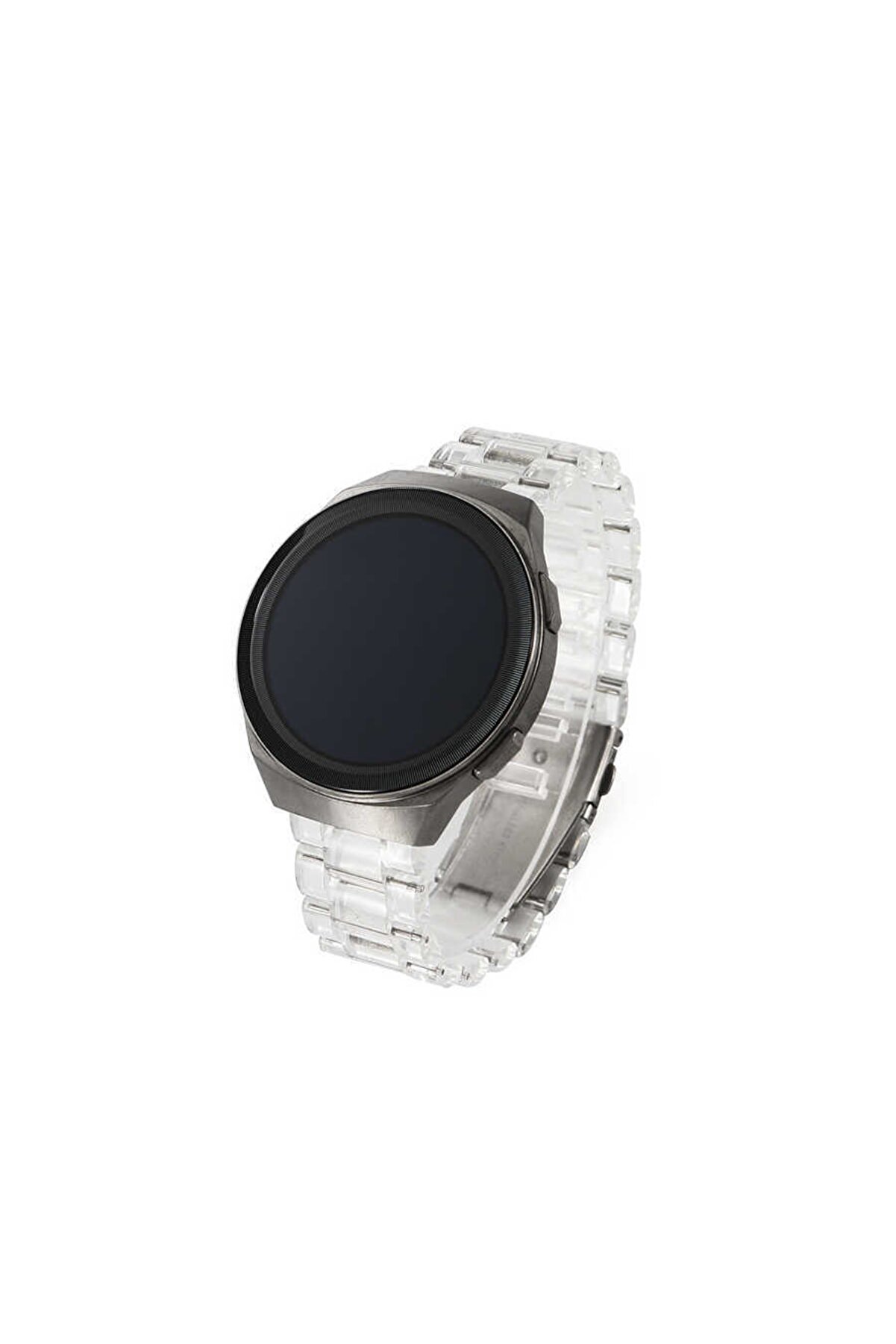 Genel Markalar Huawei Watch Gt 3 42mm Uyumlu Krd-27 Kordon Şeffaf Sağlam Sert Plastik Akıllı Saat Kordonu