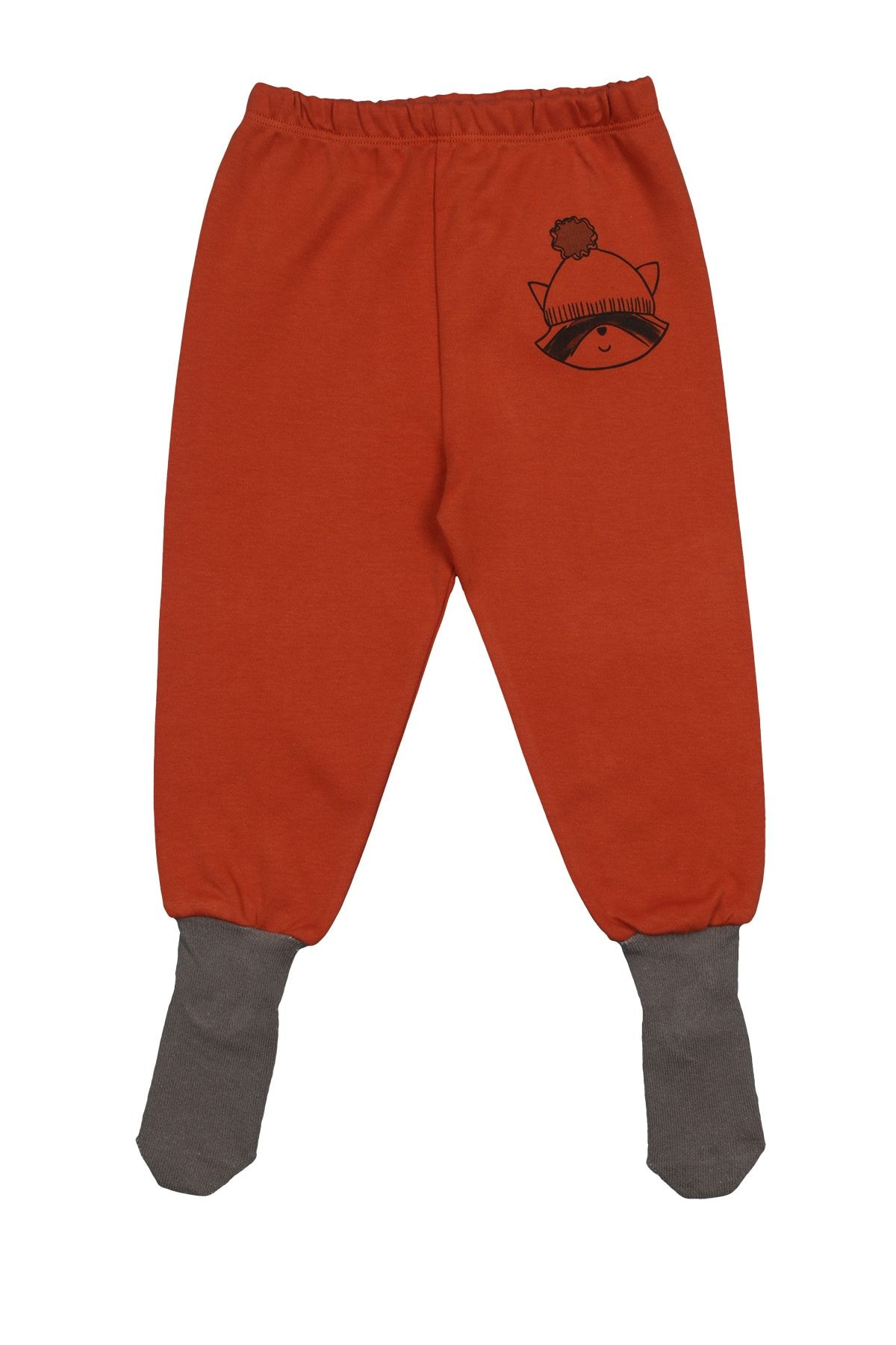 Melekpare Kız Erkek Bebek Patikli Pantolon Kendinden Çoraplı Alt Pijama %100 Organik Pamuk Yumuşacık Kumaş