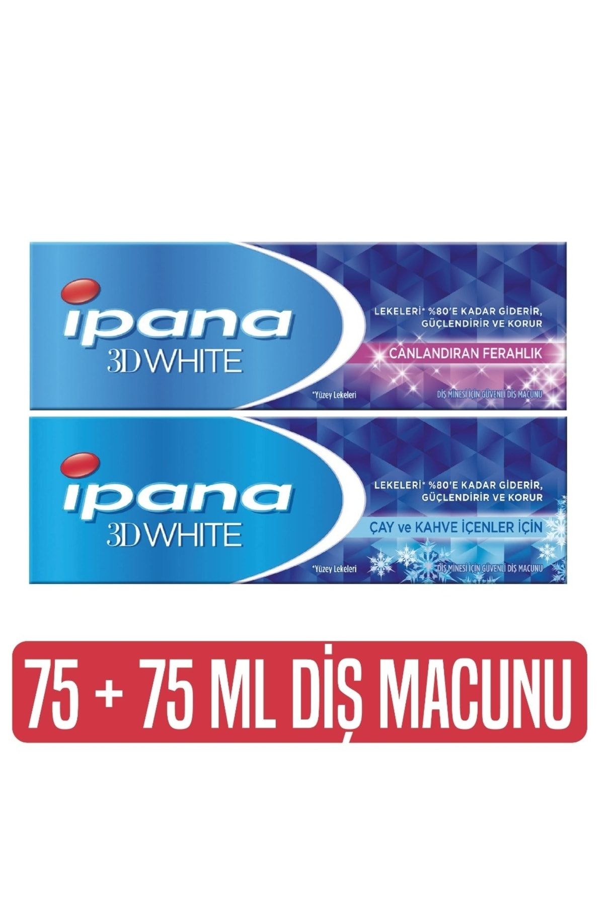İpana Diş Macunu 3d White Çay Kahve Ve Canlandırıcı 75+75 2li Paket