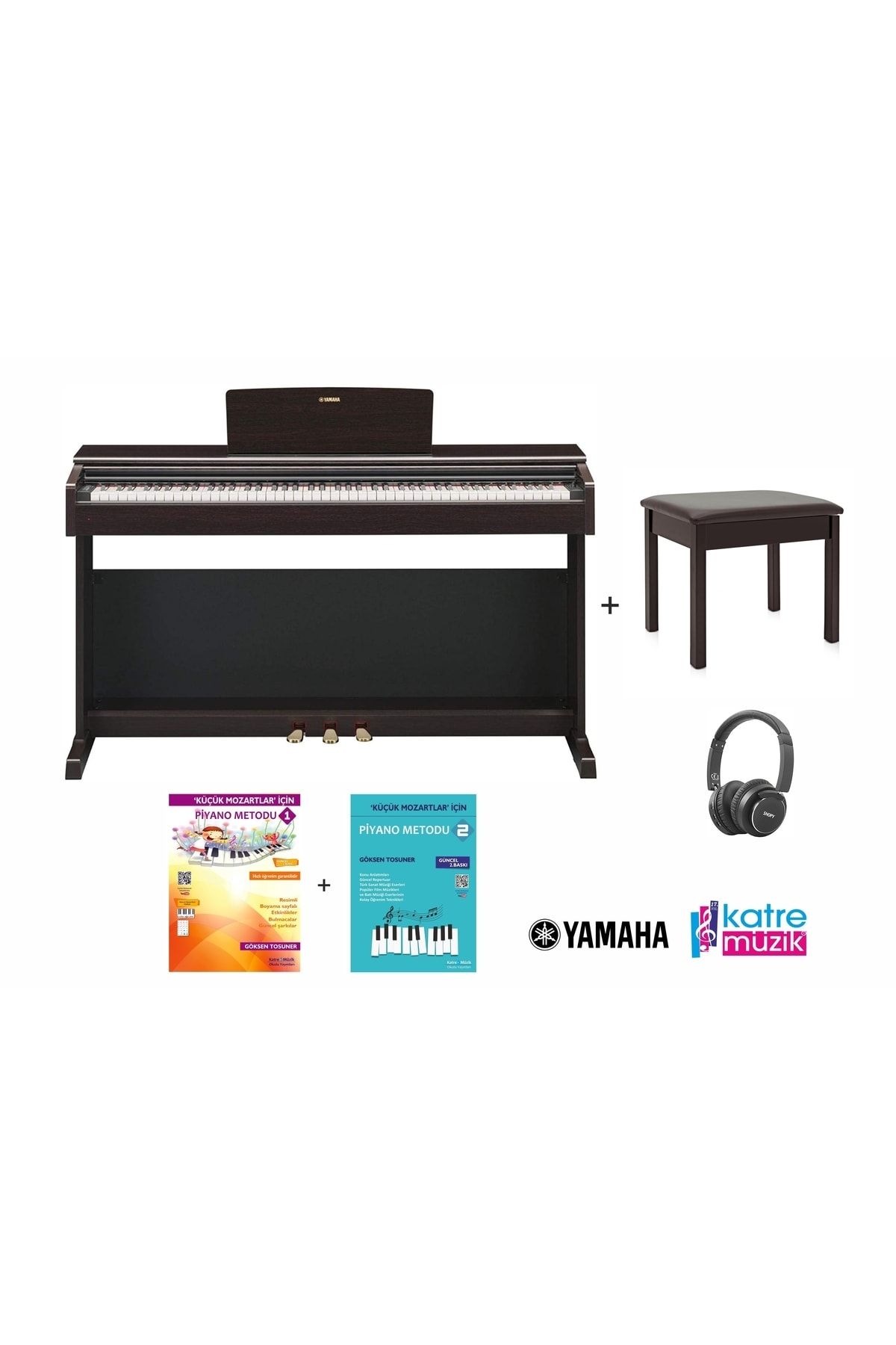 Yamaha Ydp145r Kahverengi Dijital Piyano Seti (TABURE-KULAKLIK-PİYANO METODLARI HEDİYE-KATRE MÜZİK)