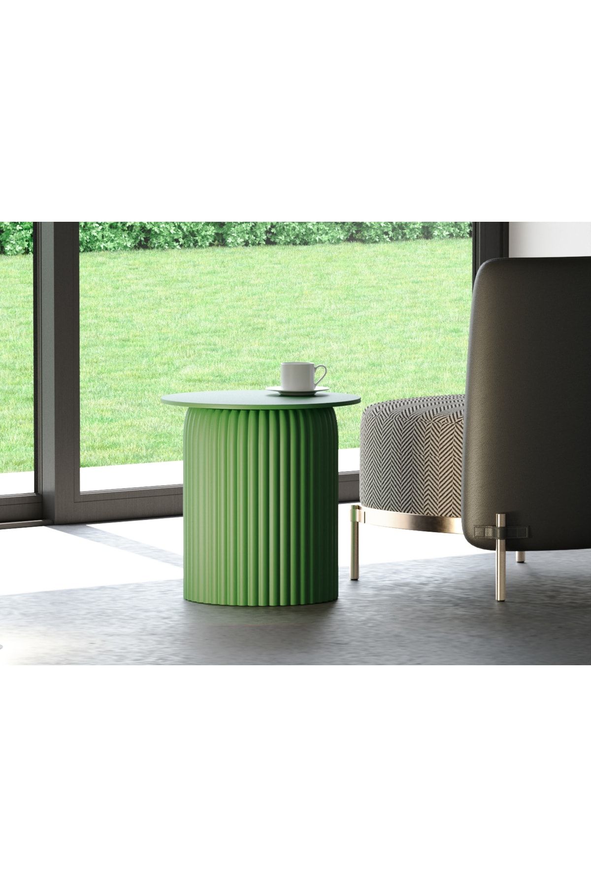 Echo Furniture Seton Zümrüt Yeşili Sehpa 65 Cm