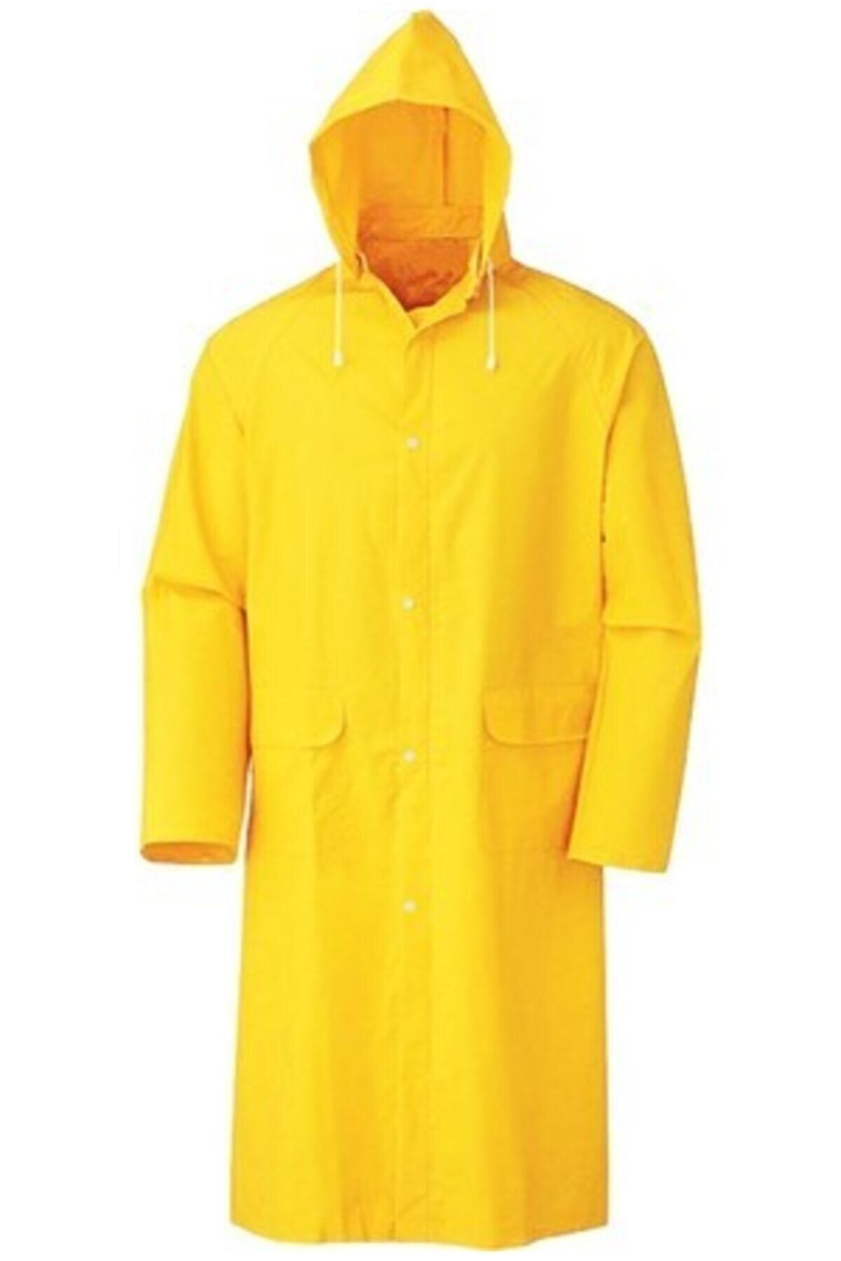 7 Moda Erkek Pvc Kalın Yağmurluk, Sarı