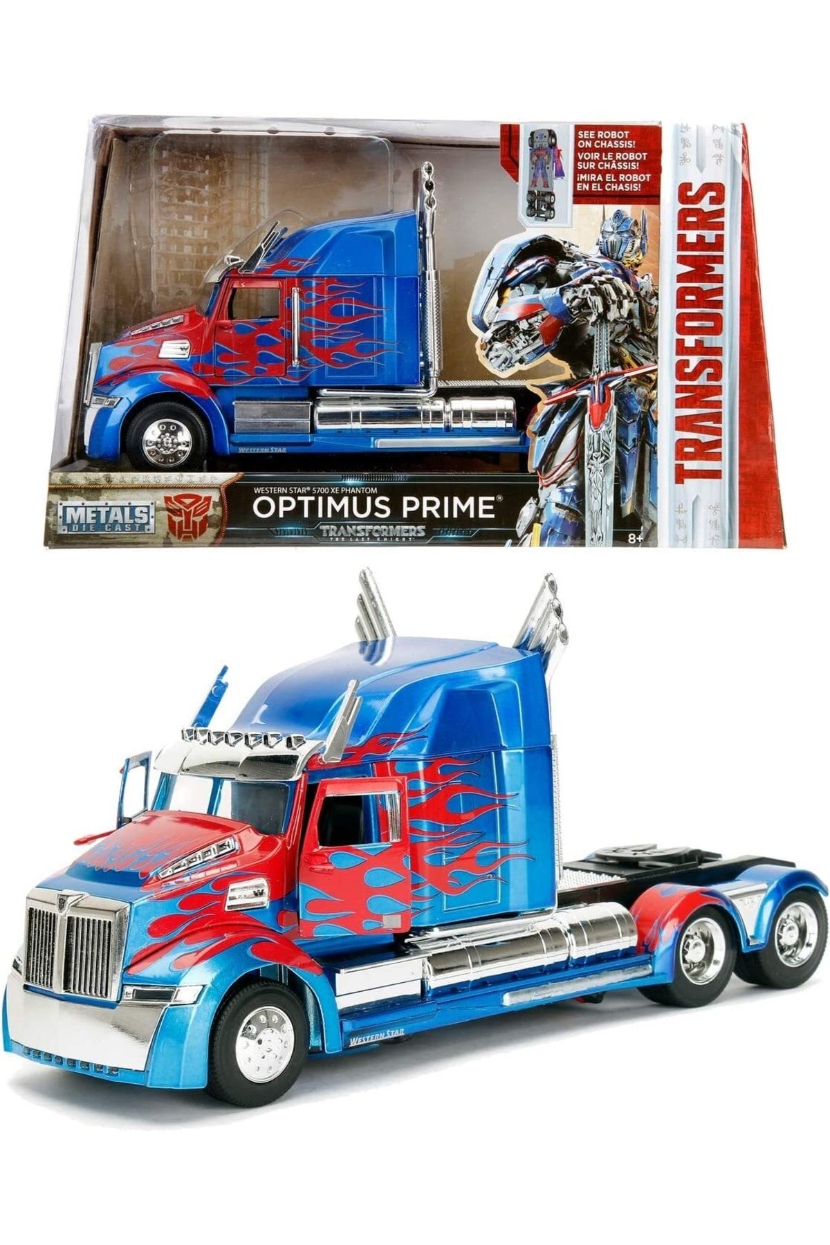 transformers Western Star 5700 Xe Optimus Prime Metal (die-cast) Tır
