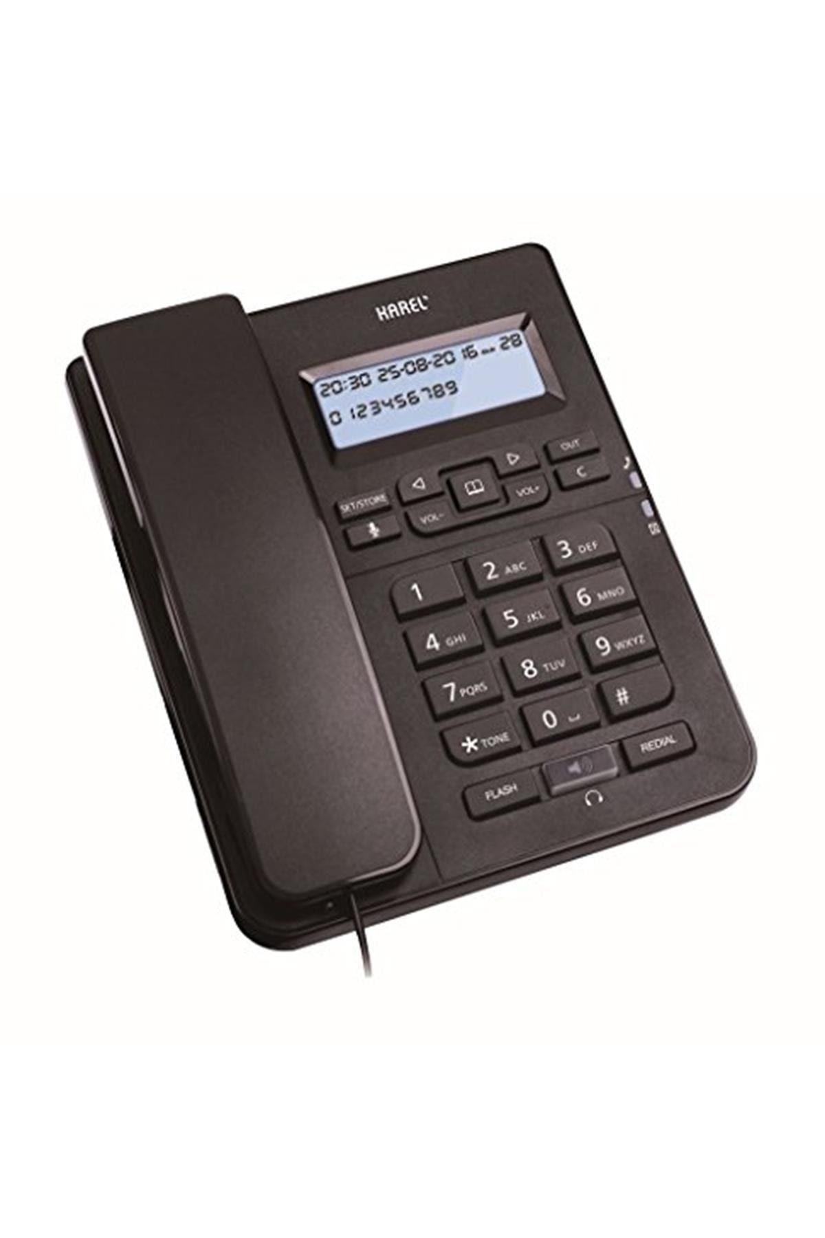 KAREL Tm145 Siyah Tm145 Siyah Kablolu Telefon, Siyah