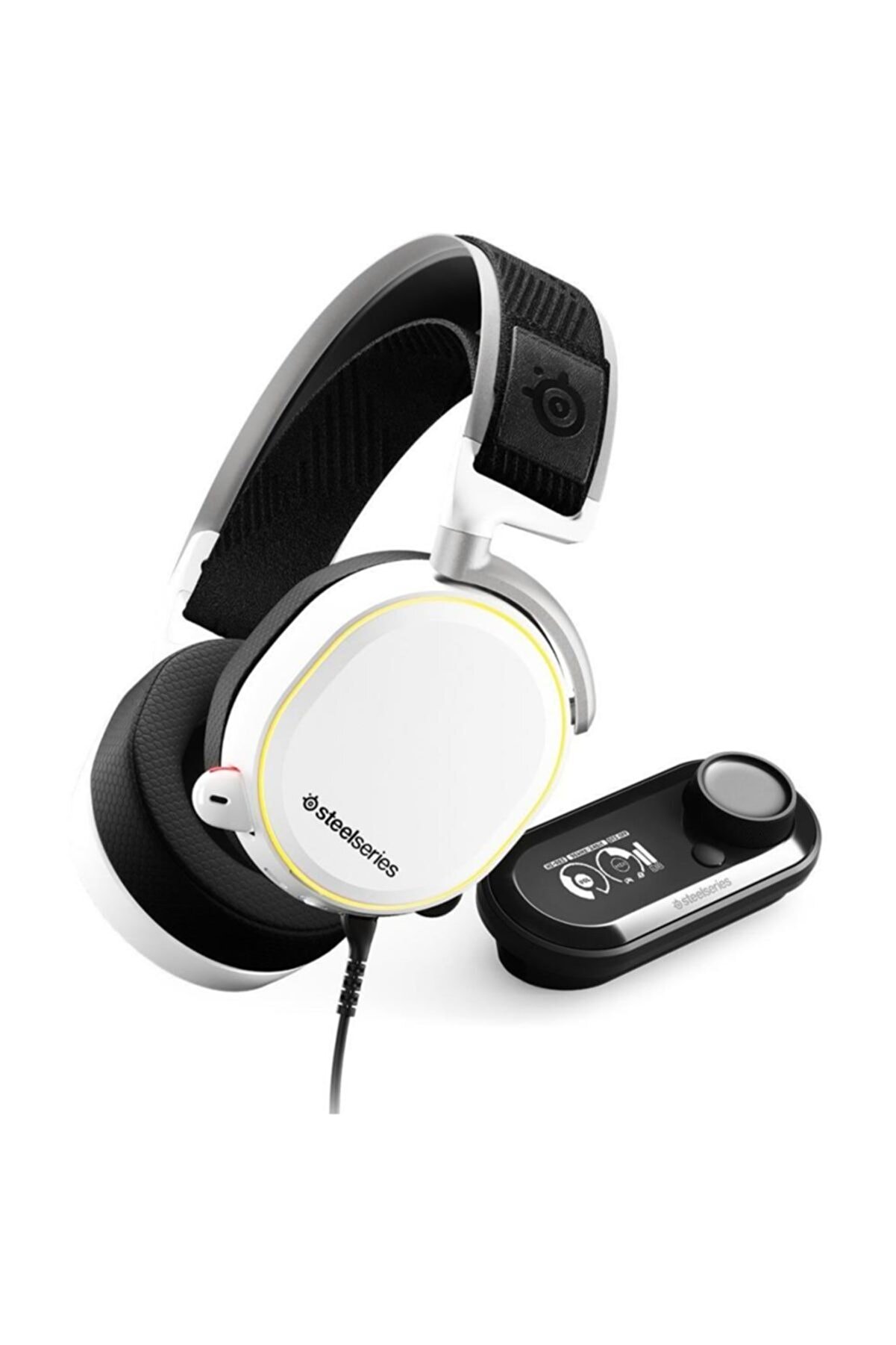 SteelSeries Arctis Pro + GameDAC Oyuncu Kulaklık - Hi-Res Ses  Sistemi - PC, Mac, PS5 ve PS4 - Beyaz