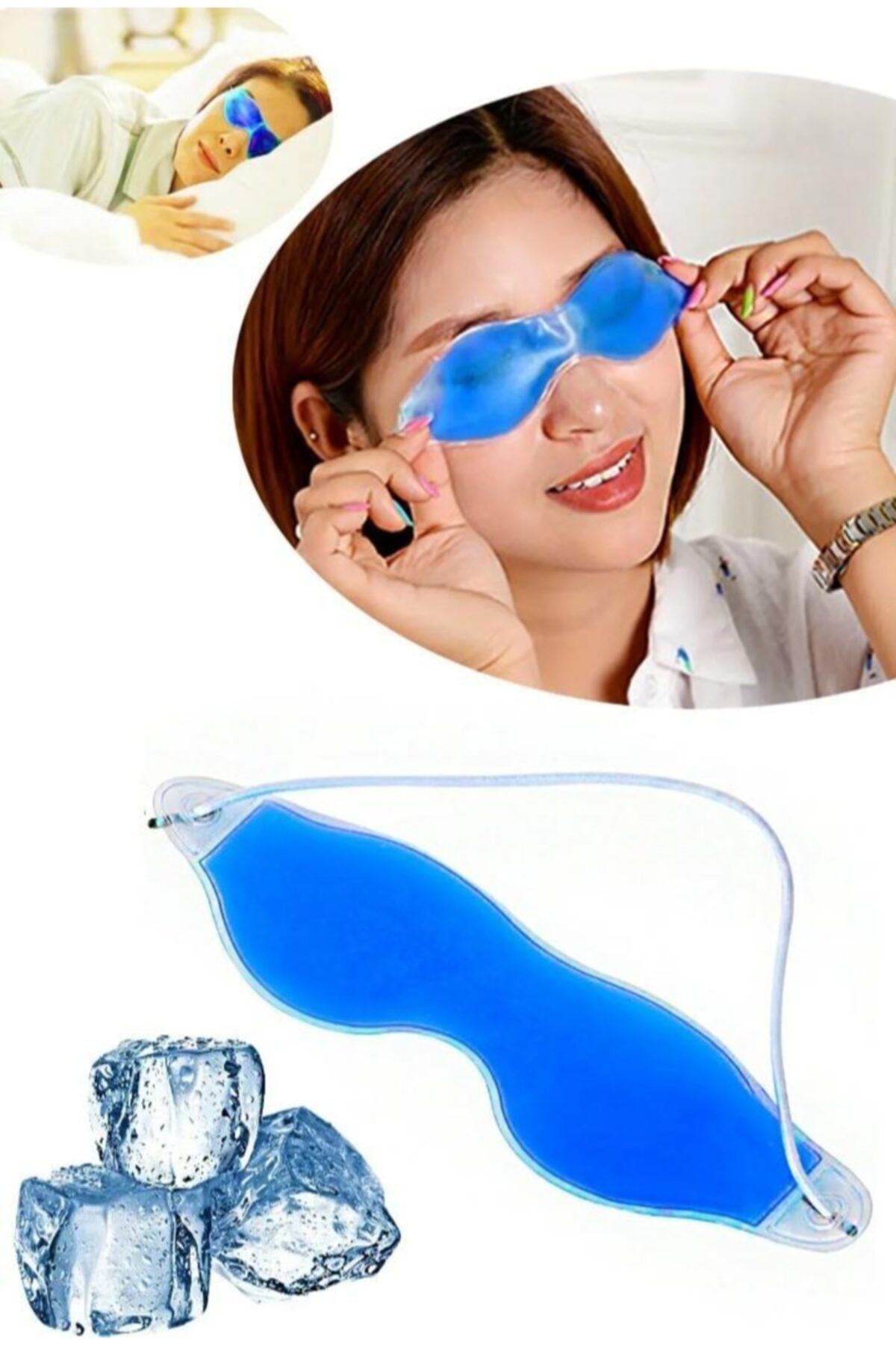 Genel Markalar Sıcak Soğuk Jel Göz Terapi Bandı Maske 2 Adet