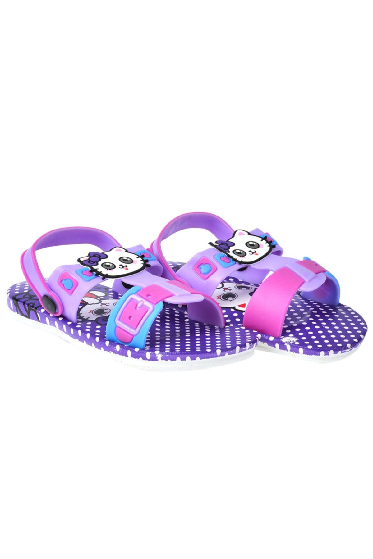 Kiko Kids Kız Çocuk Mor Akn Plaj Havuz Sandalet Terlik E240008