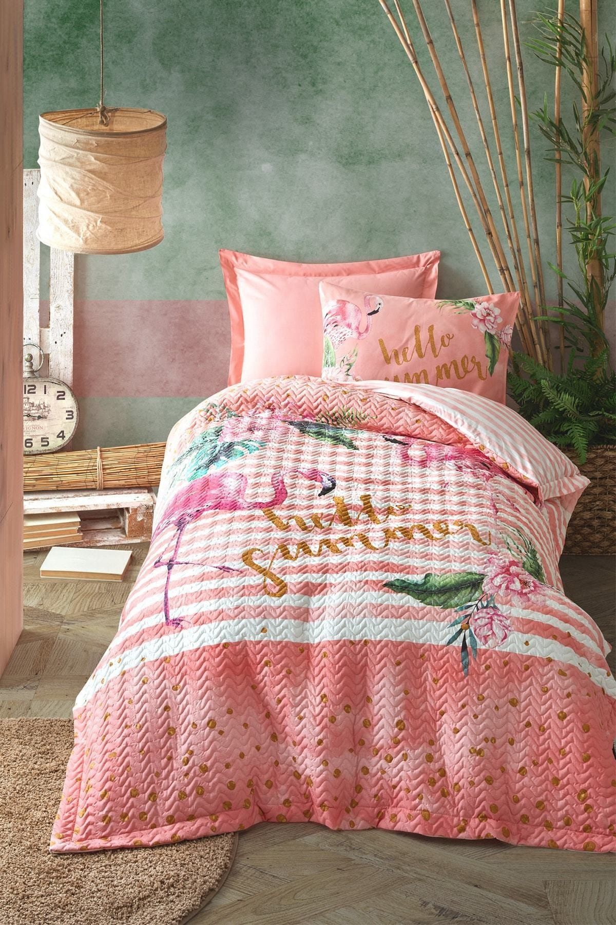 Cotton Box Genç Odası Tek Kişilik Complete Set Hello Summer Pembe
