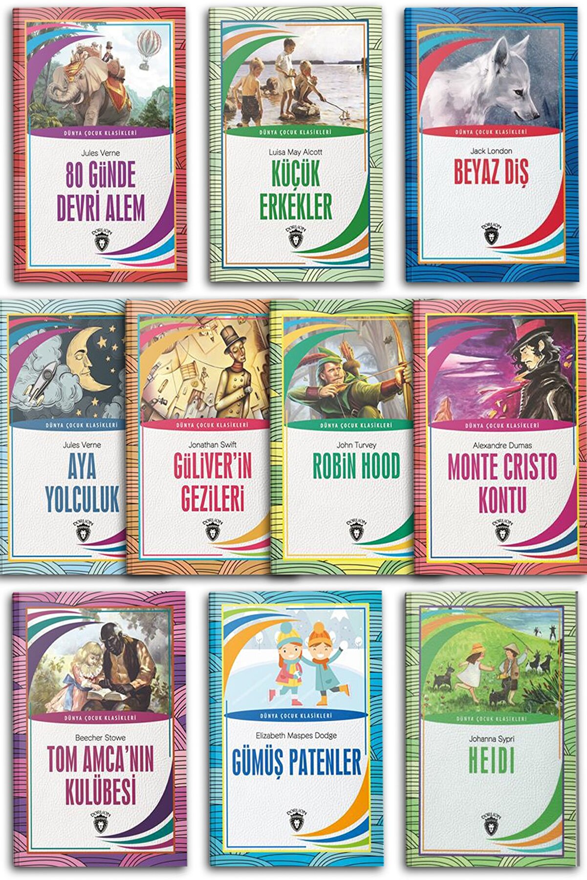 Dorlion Yayınları Dünya Çocuk Klasikleri  10 Kitap Set 5