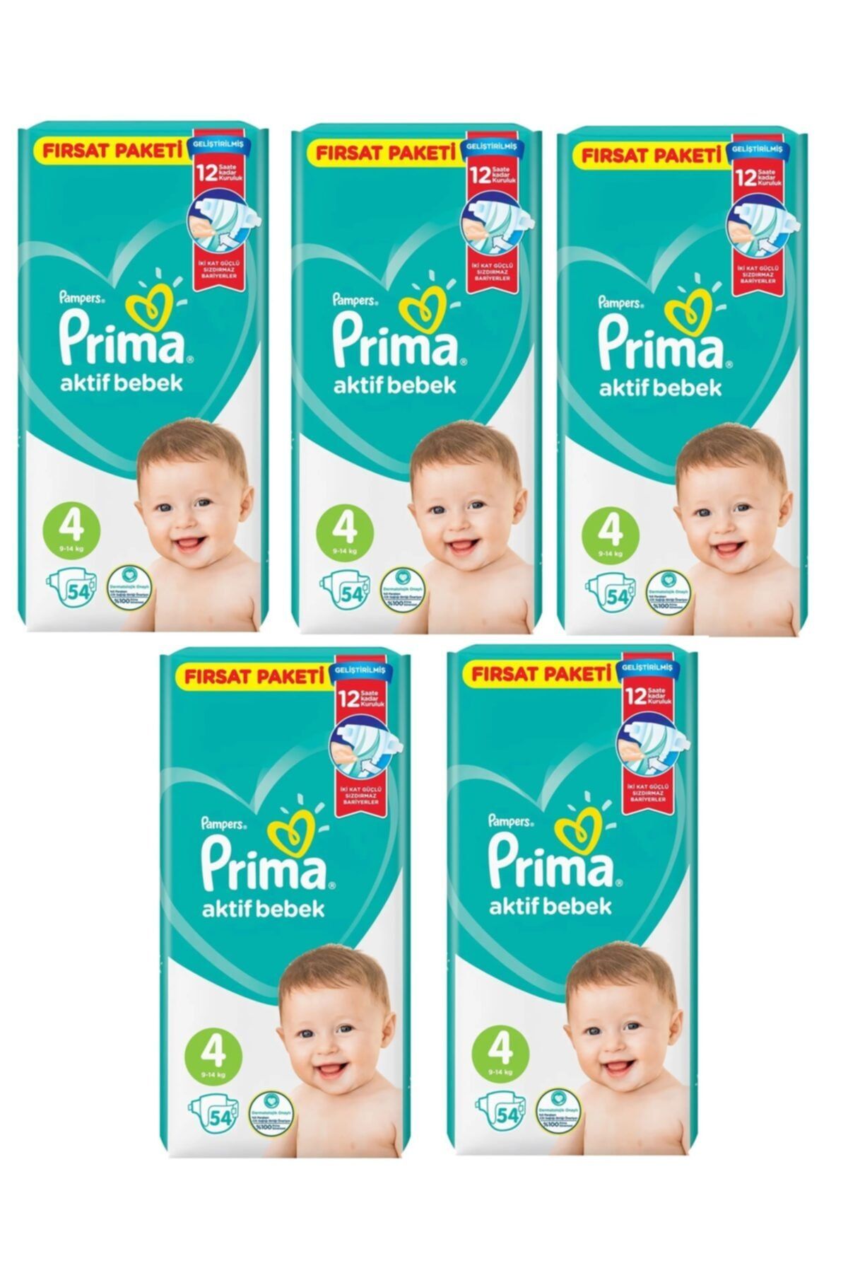 Prima Bebek Bezi Aktif Bebek 4 Beden 270 Adet Maxi Fırsat Paketi