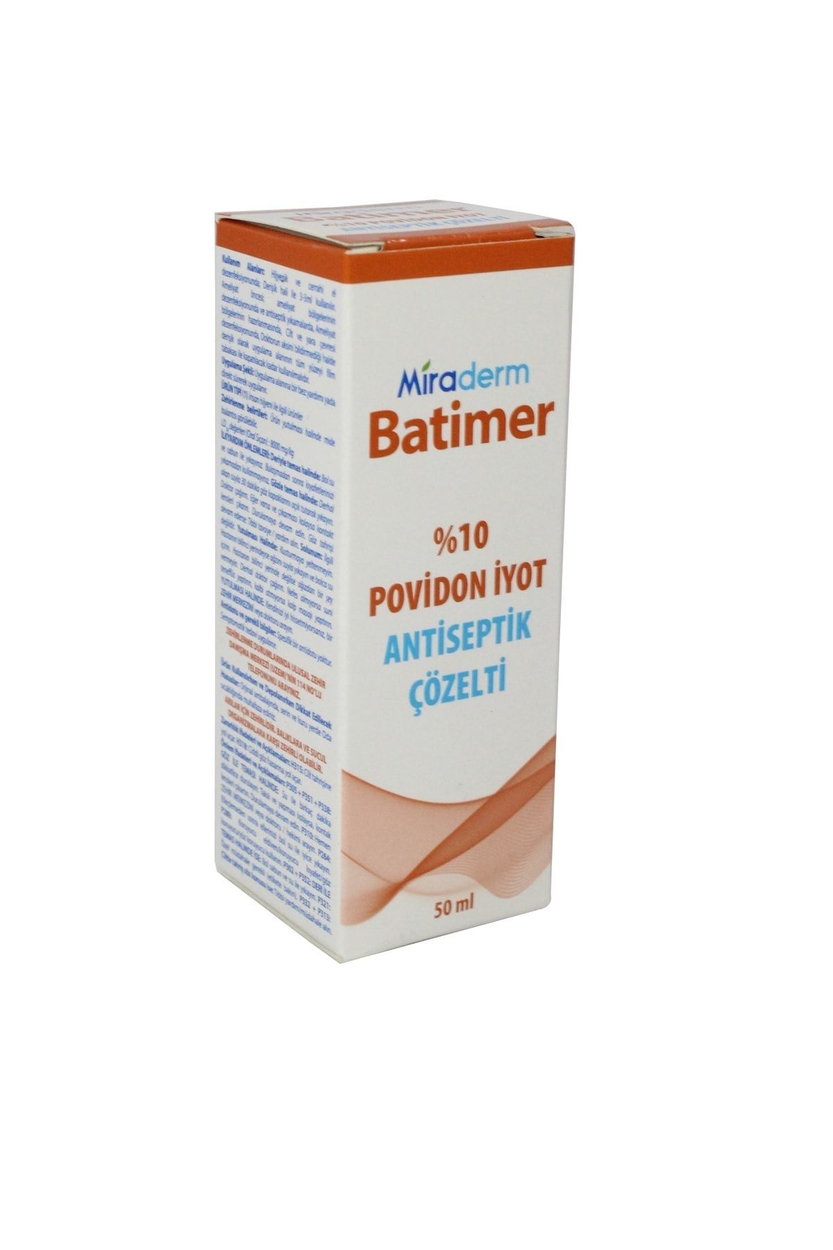 Miraderm Antiseptik Çözelti Batimer Povidon Iyot 50 Ml