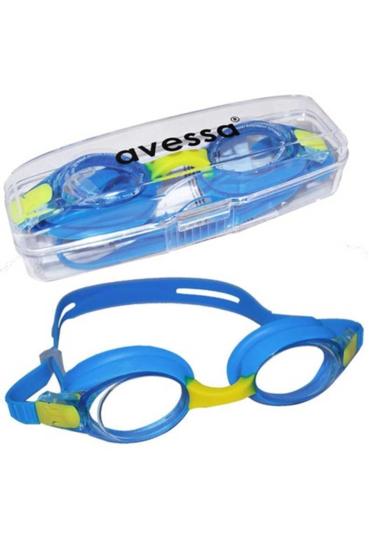 Avessa Unisex Çocuk Pvs Ambalajlı Mavi Std Yüzücü Gözlüğü