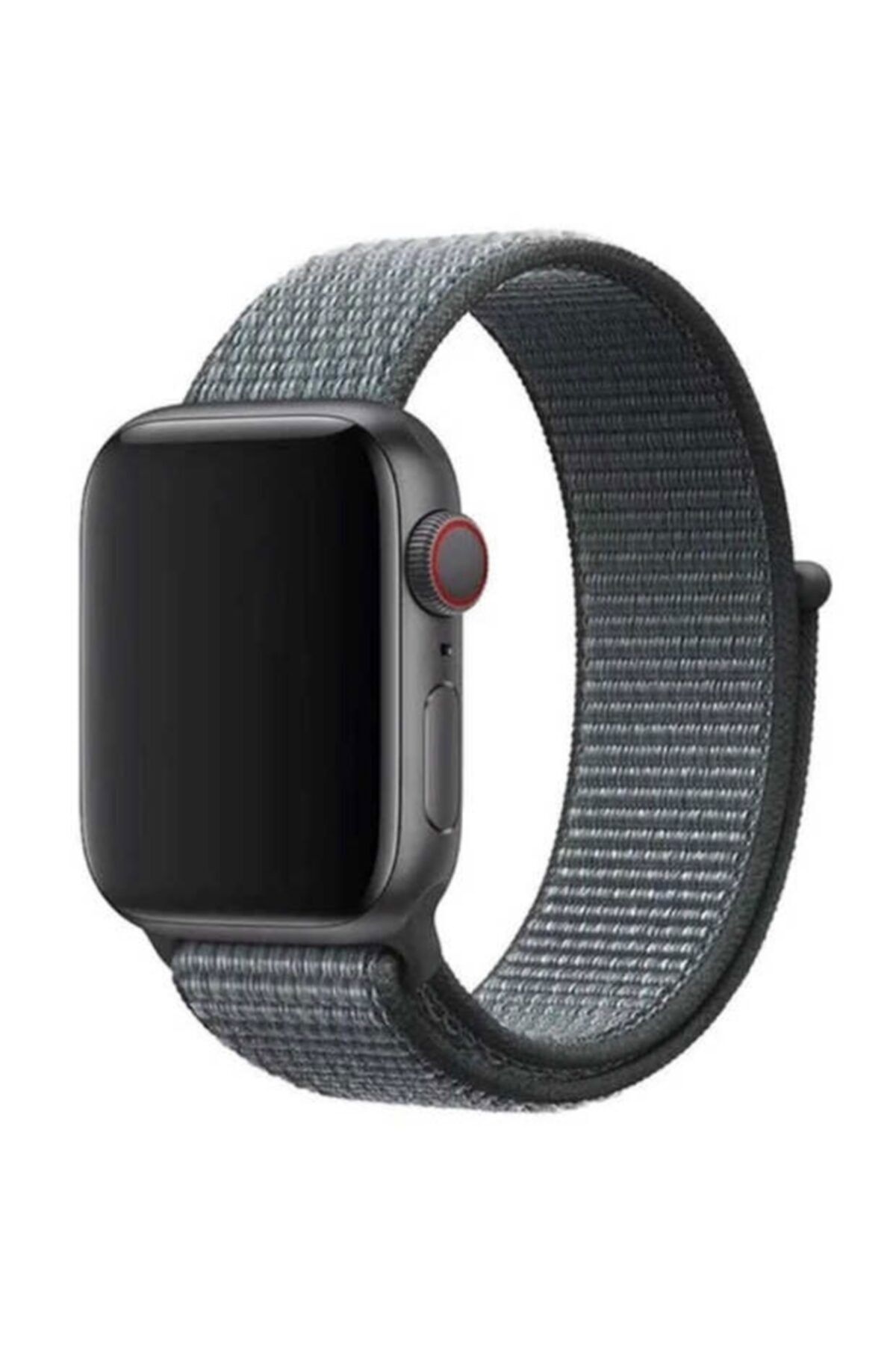 Eiroo Spor Loop Apple Watch / Watch 2 / Watch 3 Kumaş Koyu Gri Kordon (42 Mm)