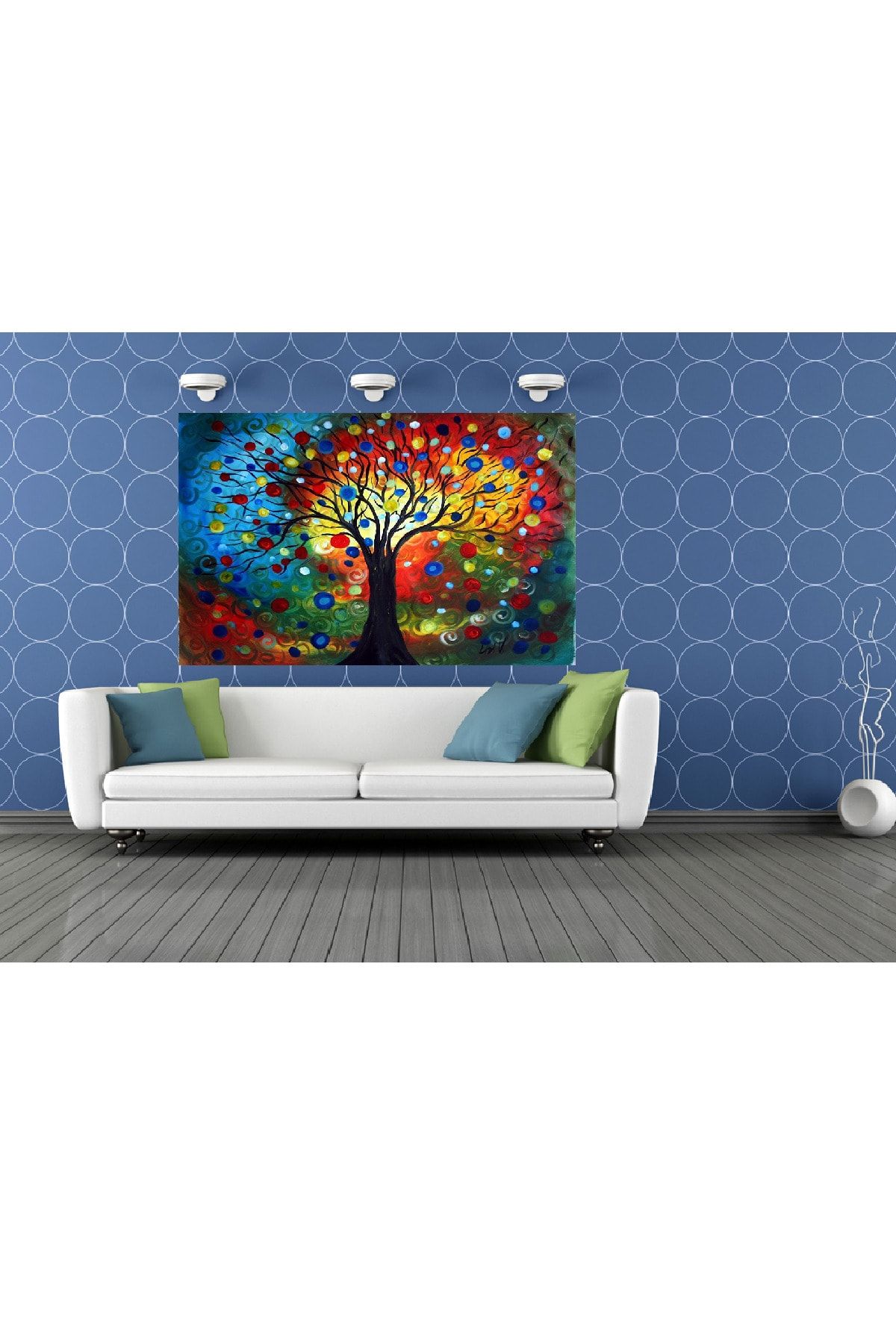 tablokanvas Luiza Vizoli Çok Renkli Ağaç Kanvas Tablo