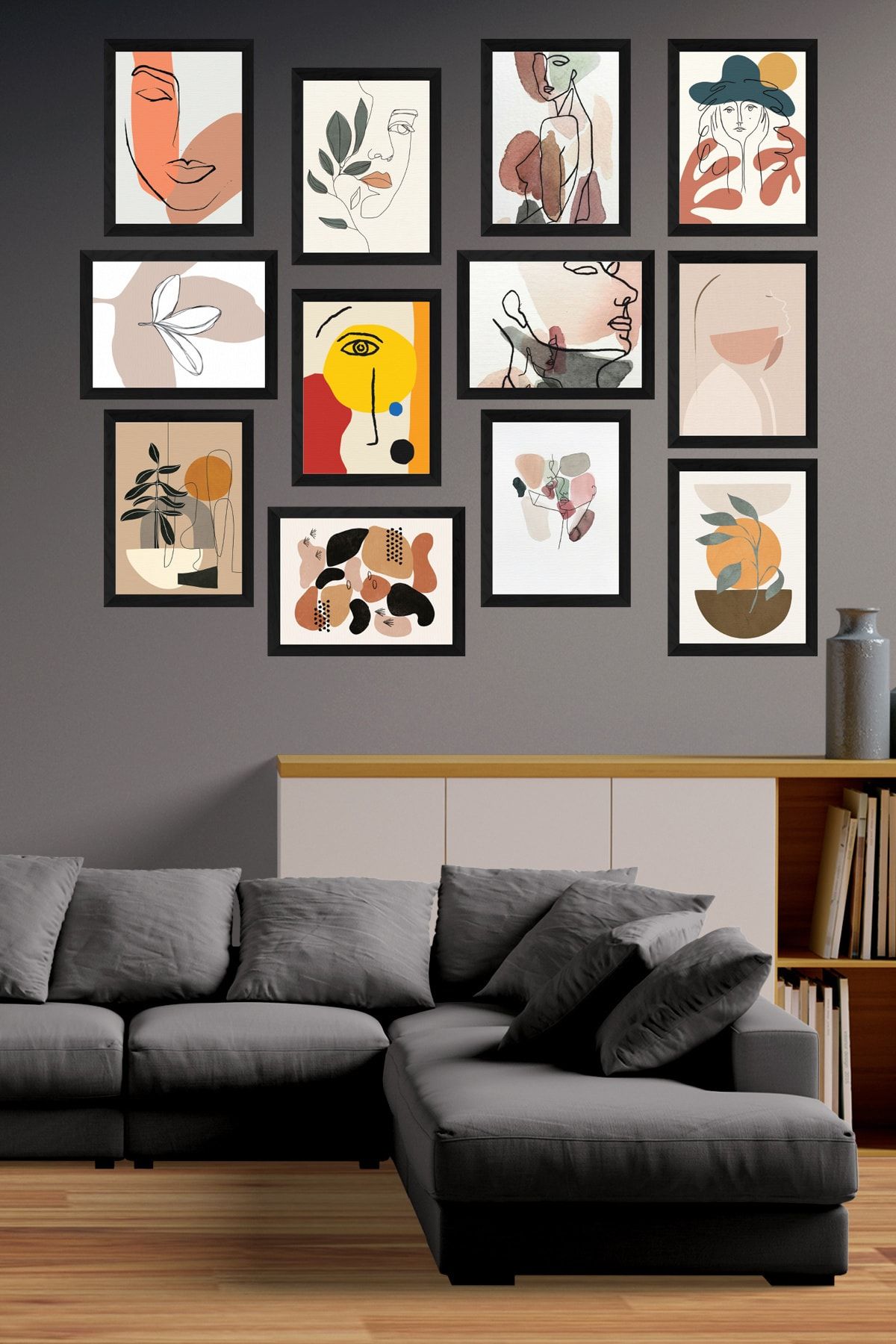 Cadran Modern Style 12 Parçalı Mdf Tablo Mck029