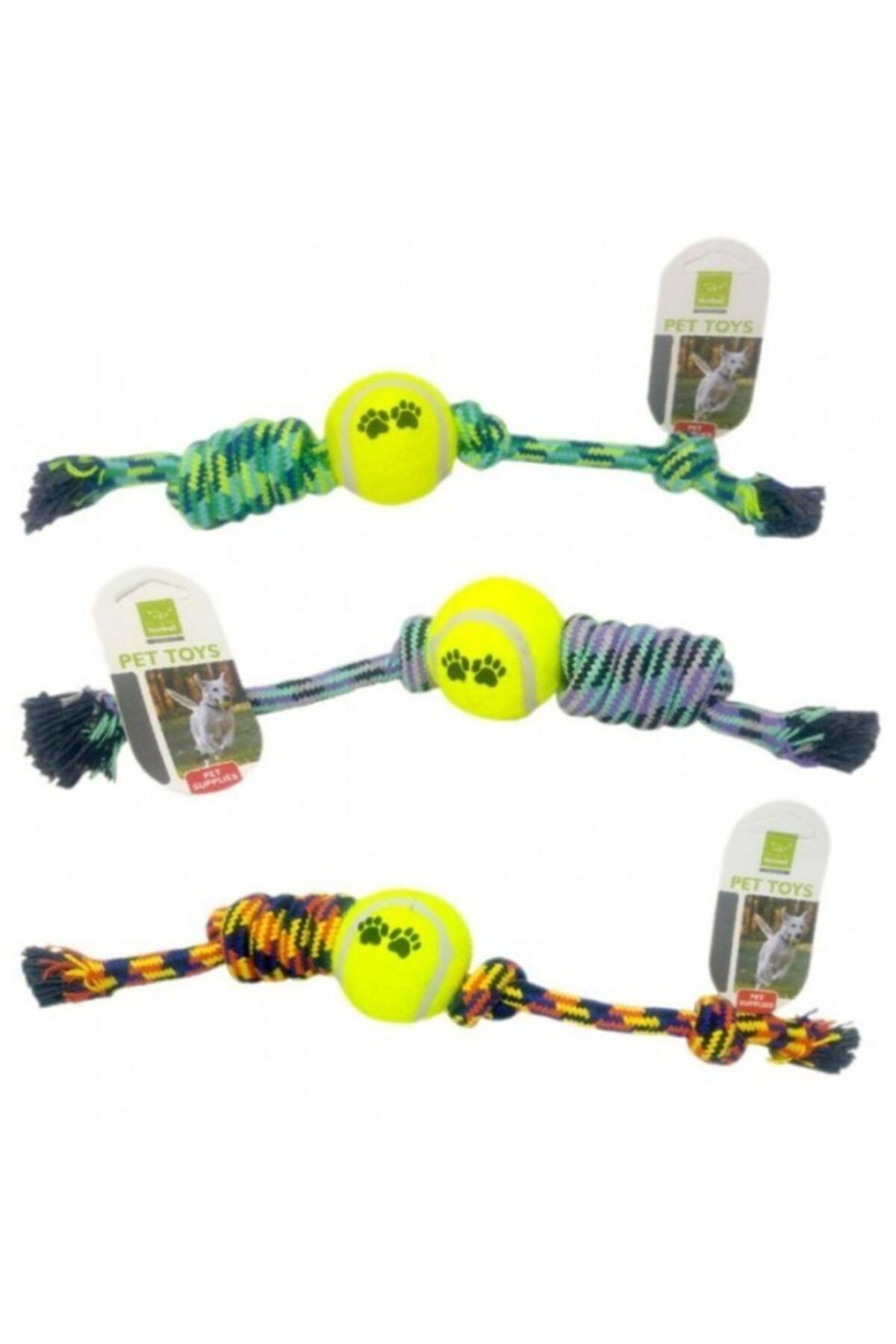 Nunbell Diş Ipi Halatı Tenis Toplu Köpek Oyuncağı 35cm