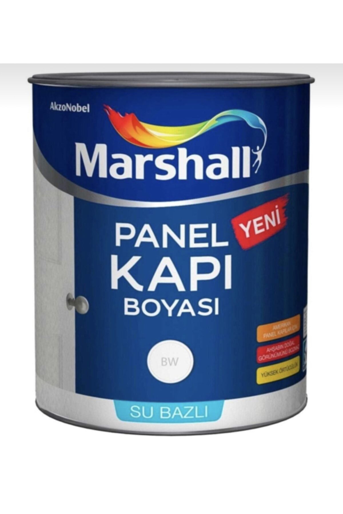 Marshall Gri Kayrak Rengi Su Bazlı Kokusuz Panel Kapı Boyası 2.5 lt