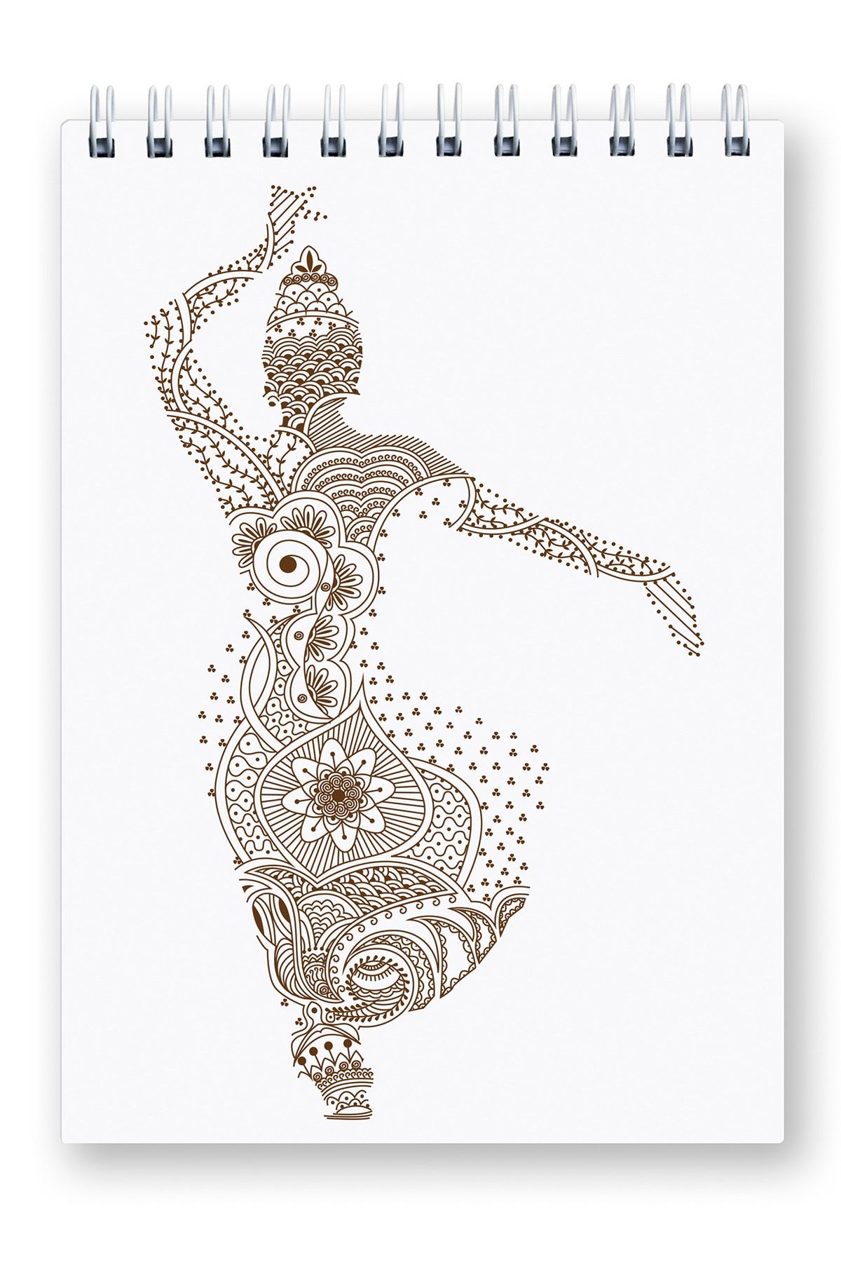 Mespho Hint Dansı A4 Ebat Spiralli Sert Kapak Defter (21 x 29,7 cm.)