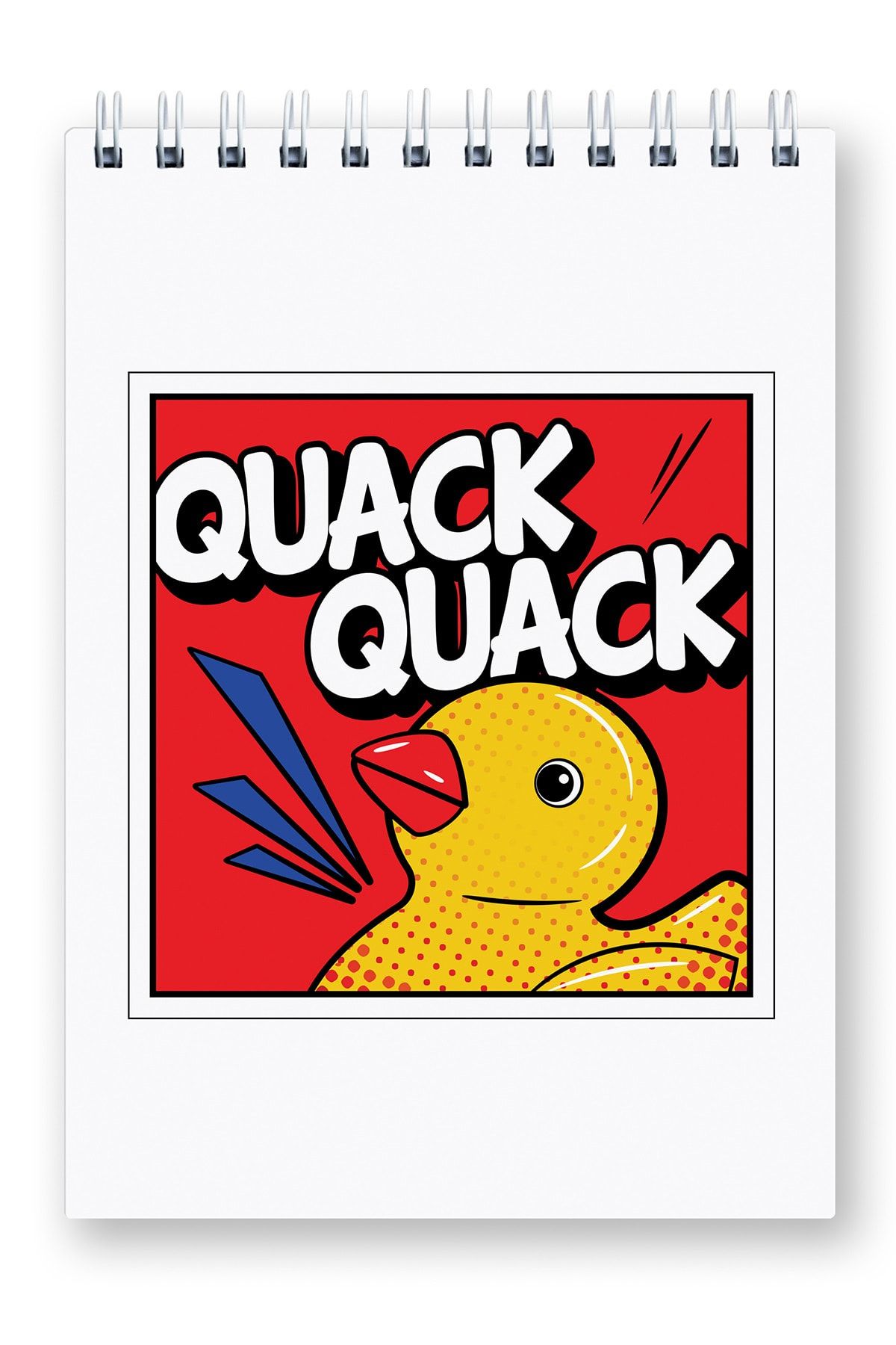 Mespho Quack Quack Ördek A4 Ebat Spiralli Sert Kapak Defter (21 x 29,7 cm.)
