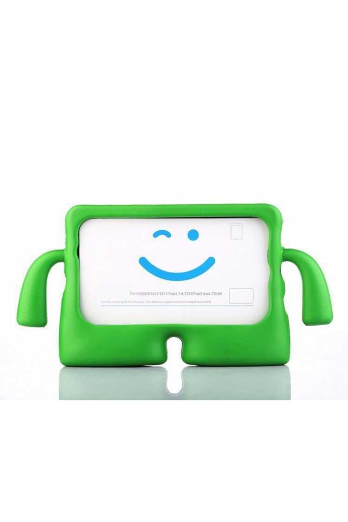 Fibaks Yeşil Samsung Galaxy Tab E Sm-t560 9.6" Kılıf Yumuşak Dokulu Standlı Silikon Kids