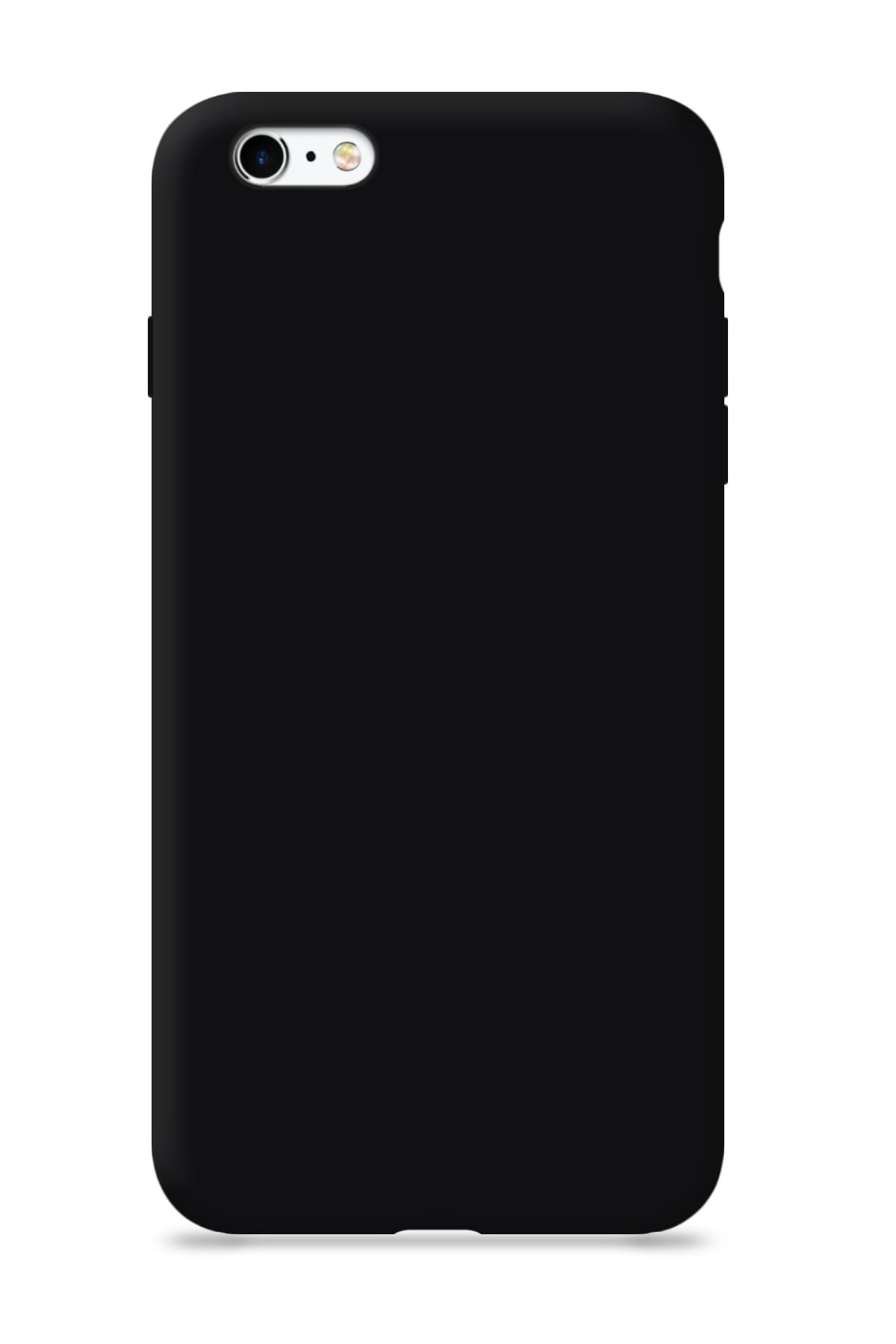 MobileGaraj Iphone 6/6s Içi Kadife Uzy Lansman Silikon Kılıf Siyah