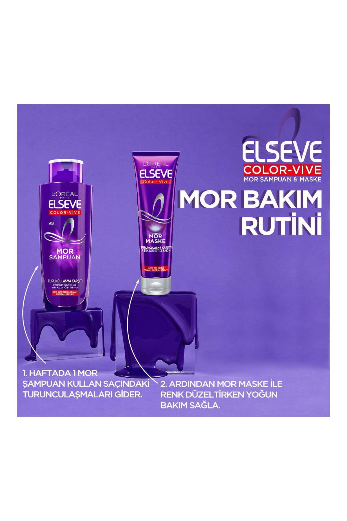 Color-vive Purple Maske Silver Mor Maske 150 ml_4