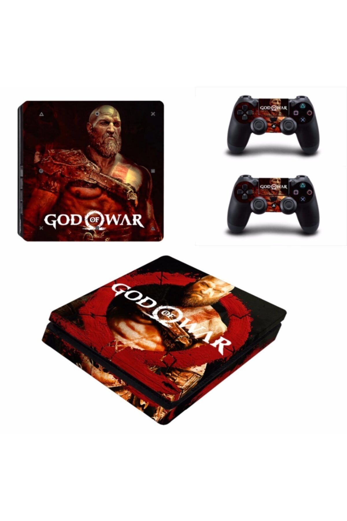 Genel Markalar God Of War Kratos Ps4 Slim Kasa Sticker Kaplama