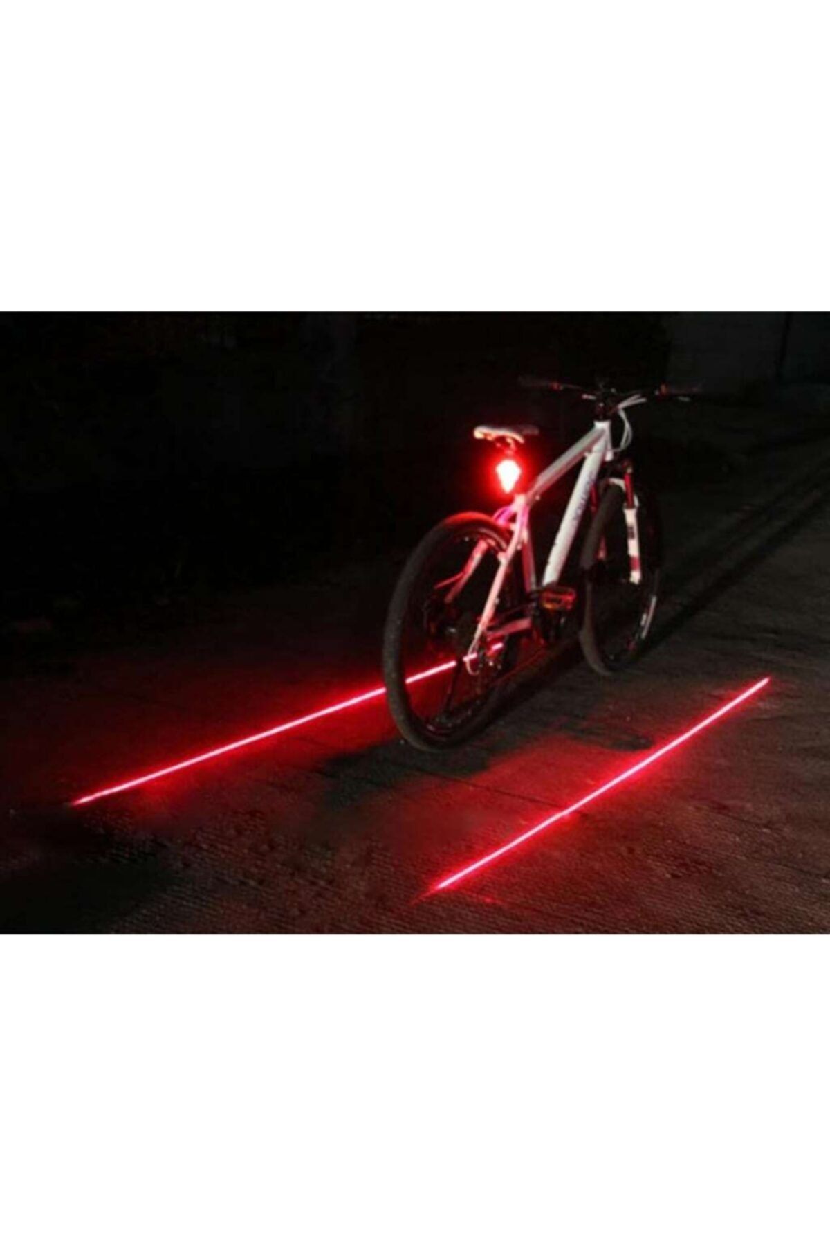 Tiktak sepette Çok Fonksiyonlu Pilli Bisiklet Led Lazer Işığı Arka Stop Lambası