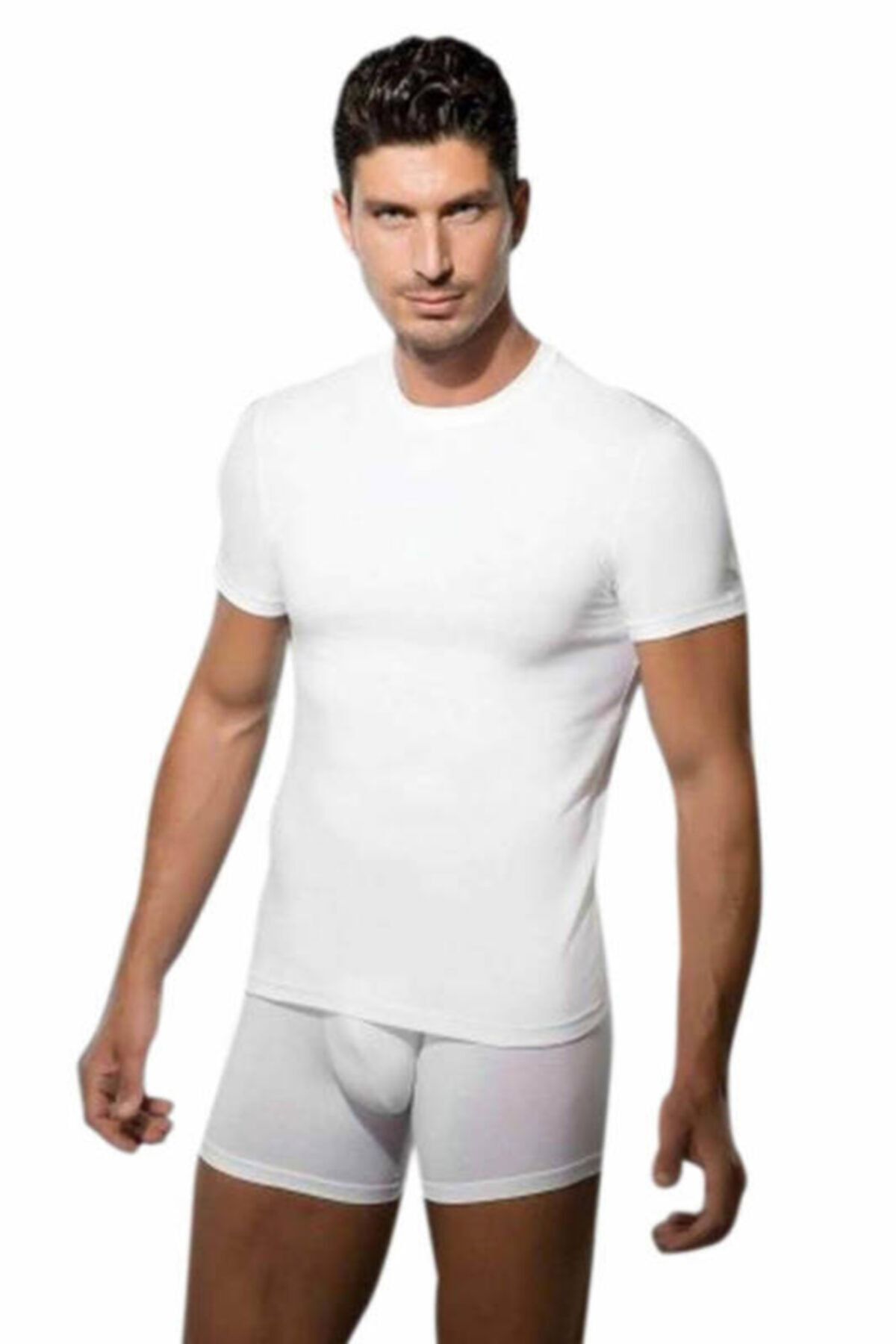 Doreanse Erkek Beyaz Yakasız Erkek T-shirt 2550