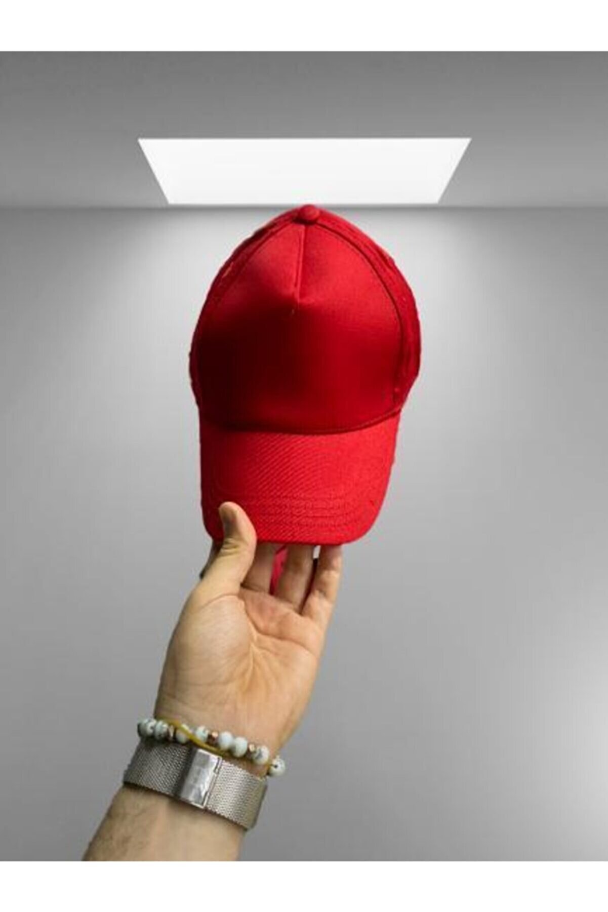 ŞAPKACIM Unisex Kırmızı Düz Şapka