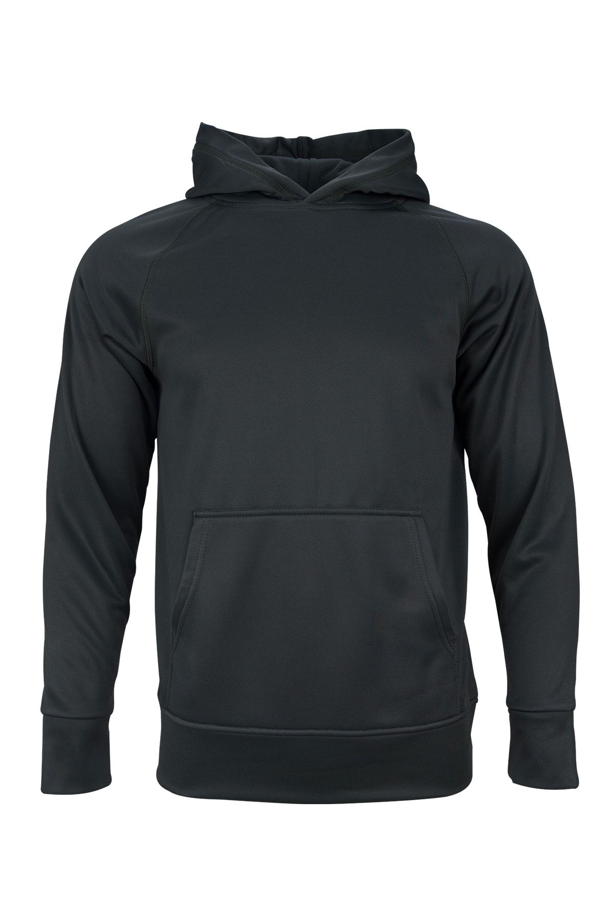 Fimerang Unisex Siyah Basic Fleece Hoodie Spor Sweatshirt