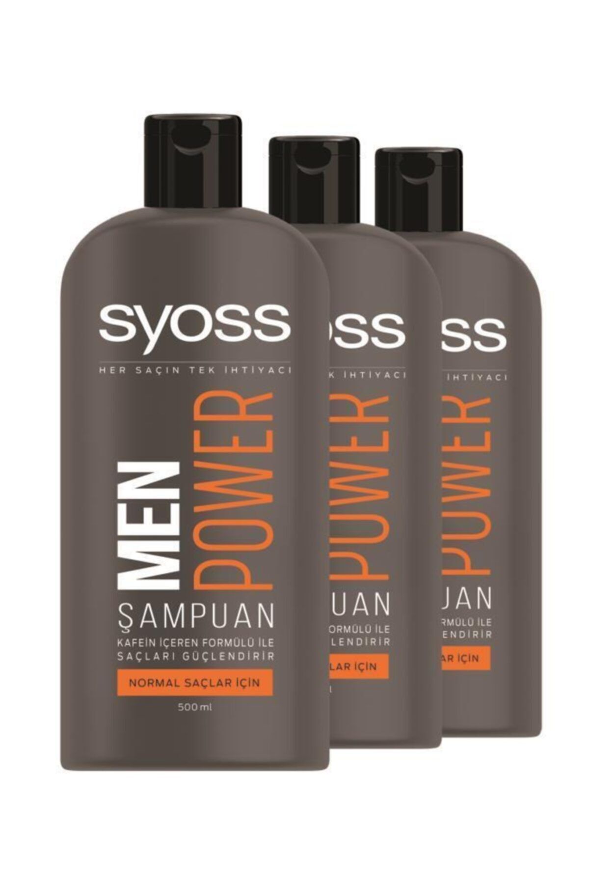 Syoss Men Power Şampuan 500 ml X3 Adet