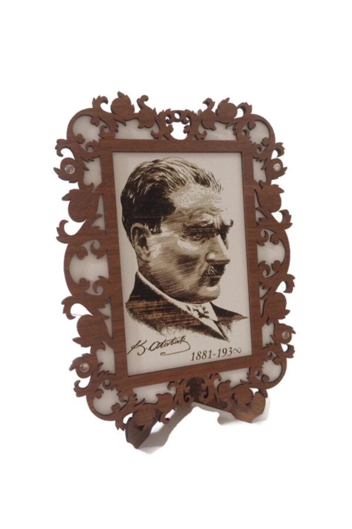 FERMAN HEDİYELİK Ahşap Atatürk Masaüstü Aksesuar