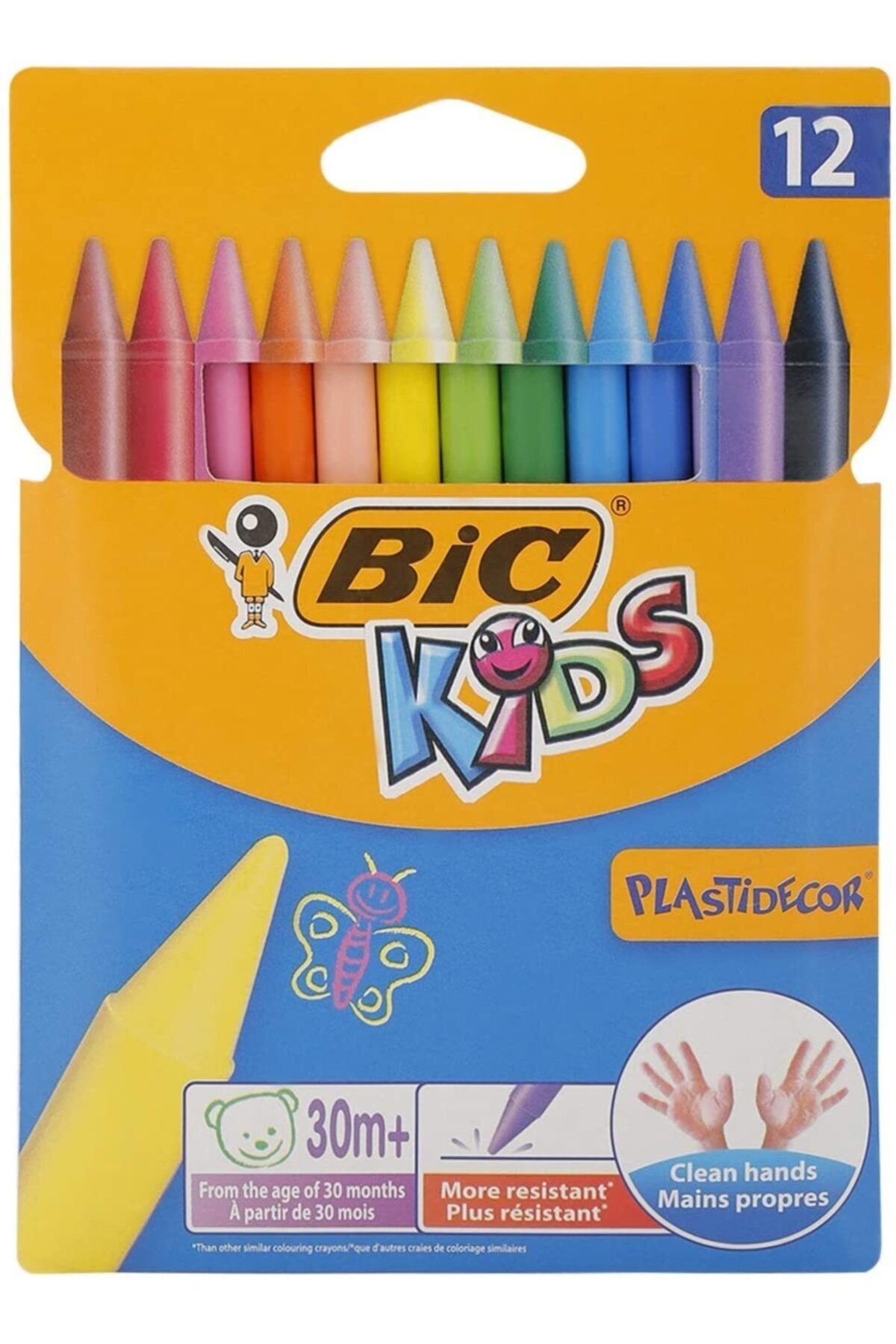 Bic Kids Elleri Kirletmeyen Pastel Boya 12'li Kutu
