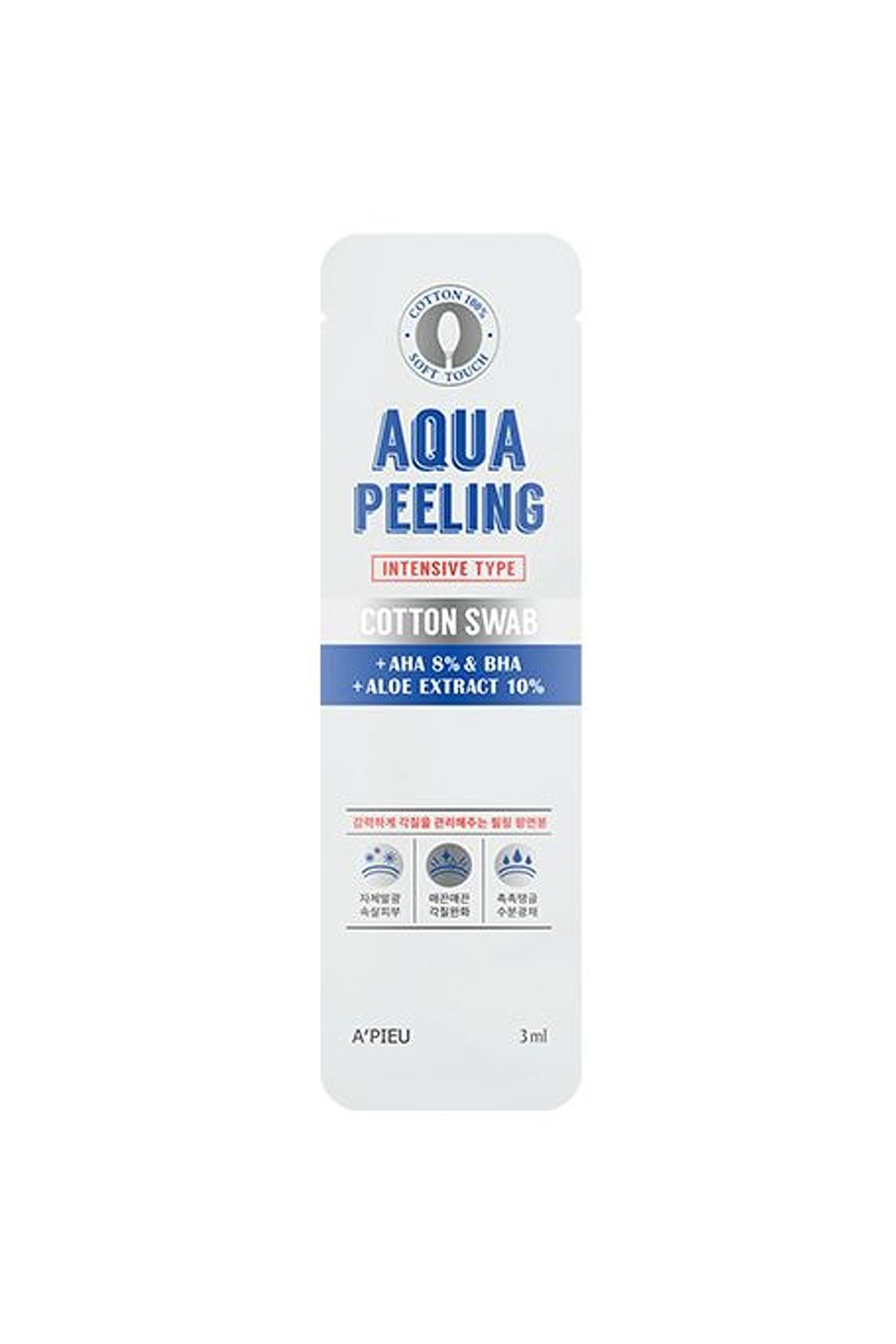 Missha %100 Pamuk Peeling Çubuğu (Yoğun) APIEU Aqua Peeling Cotton Swab (Intensive)