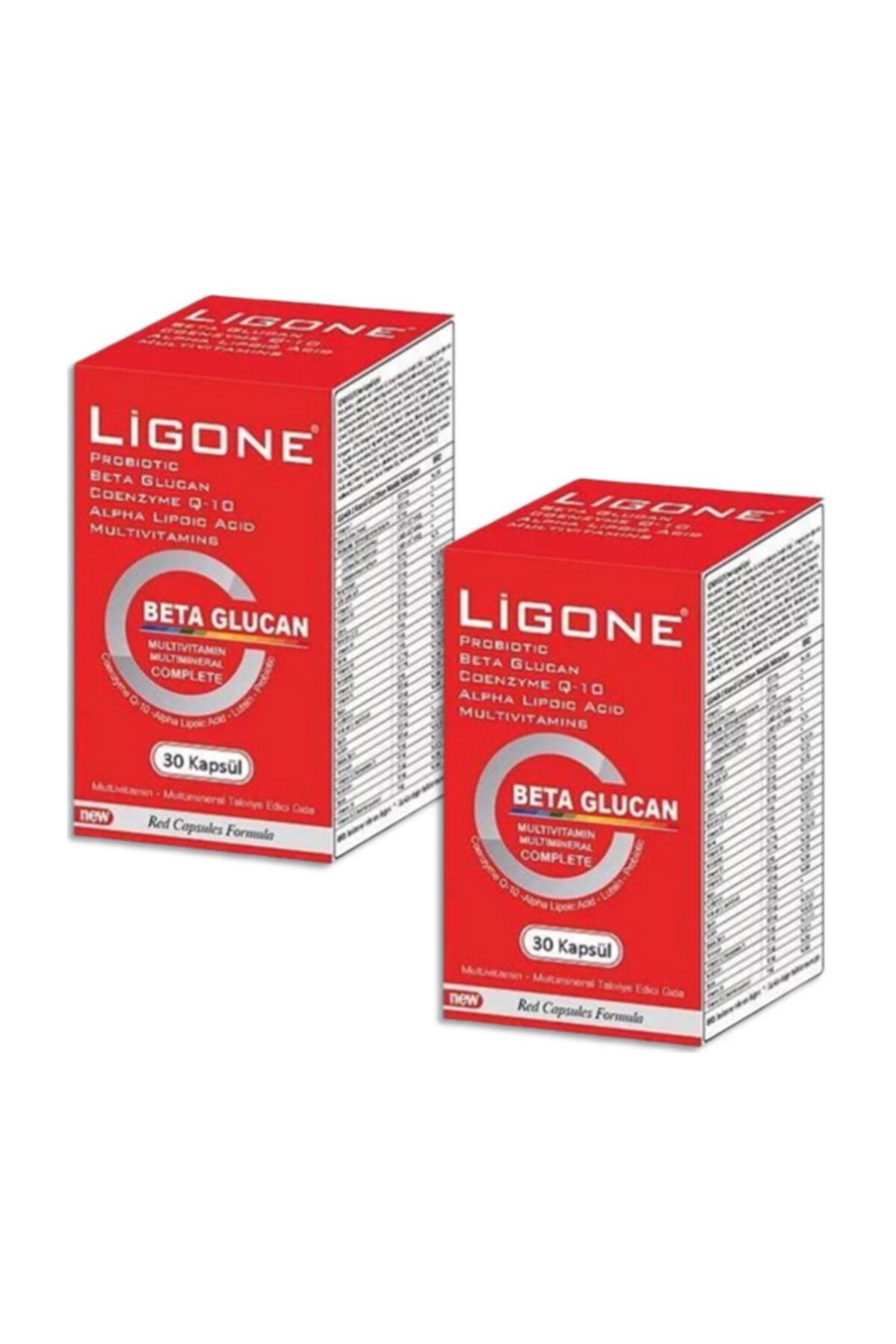 Rcfarma Ligone Beta-Glucan Probiotic Multivitamin 30 Kapsül 2 KUTU SKT:03.2023