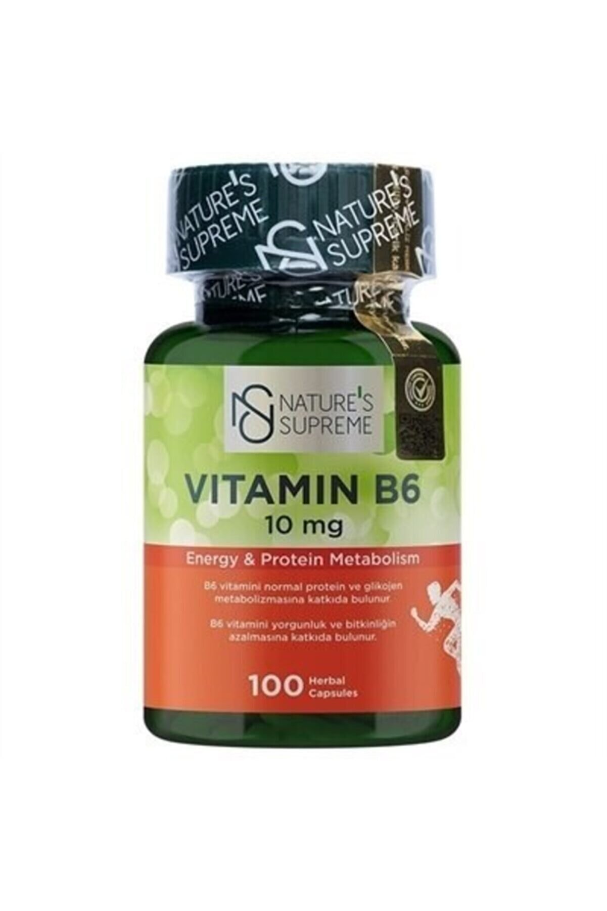 Natures Supreme Vitamin B6 10 Mg 100 Kapsül