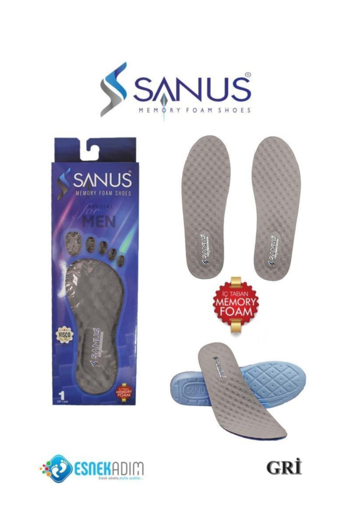 SANUS M900  Visco Memory Foam Anatomik Unisex Tabanlık