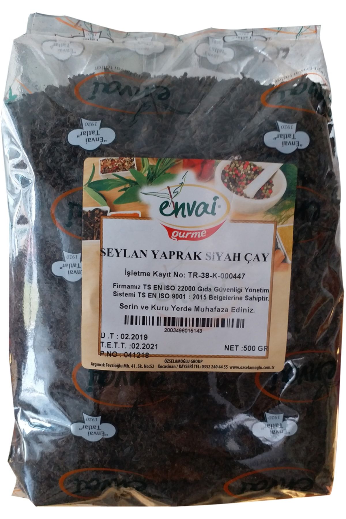 Envai Seylan Yaprak Siyah Çay 500 gr