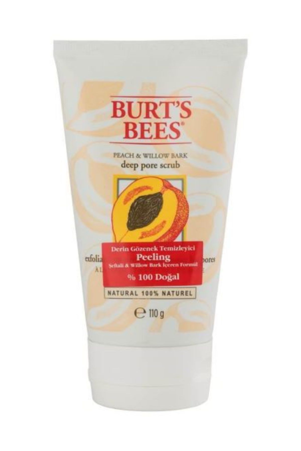 Burt's Bees %100 Doğal Gözenek Temizleyici Peeling Şeftali & Willow Bark 110 g 792850891005