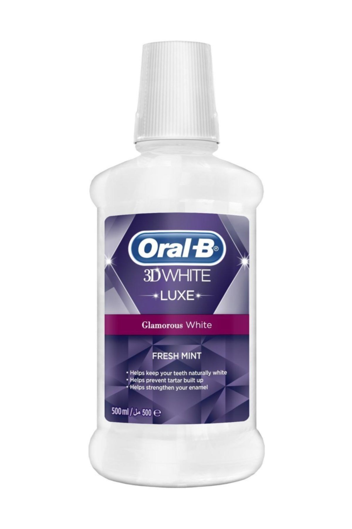 Oral-B 3 Boyutlu Beyazlık Luxe Ağız Çalkalama Suyu 500 ml