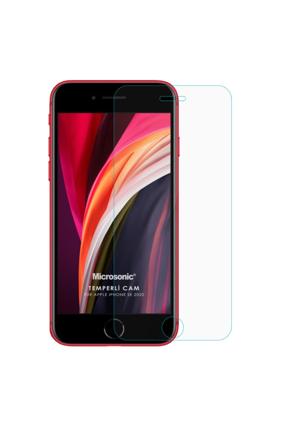 Microsonic Apple iPhone SE 2020 Temperli Cam Ekran Koruyucu