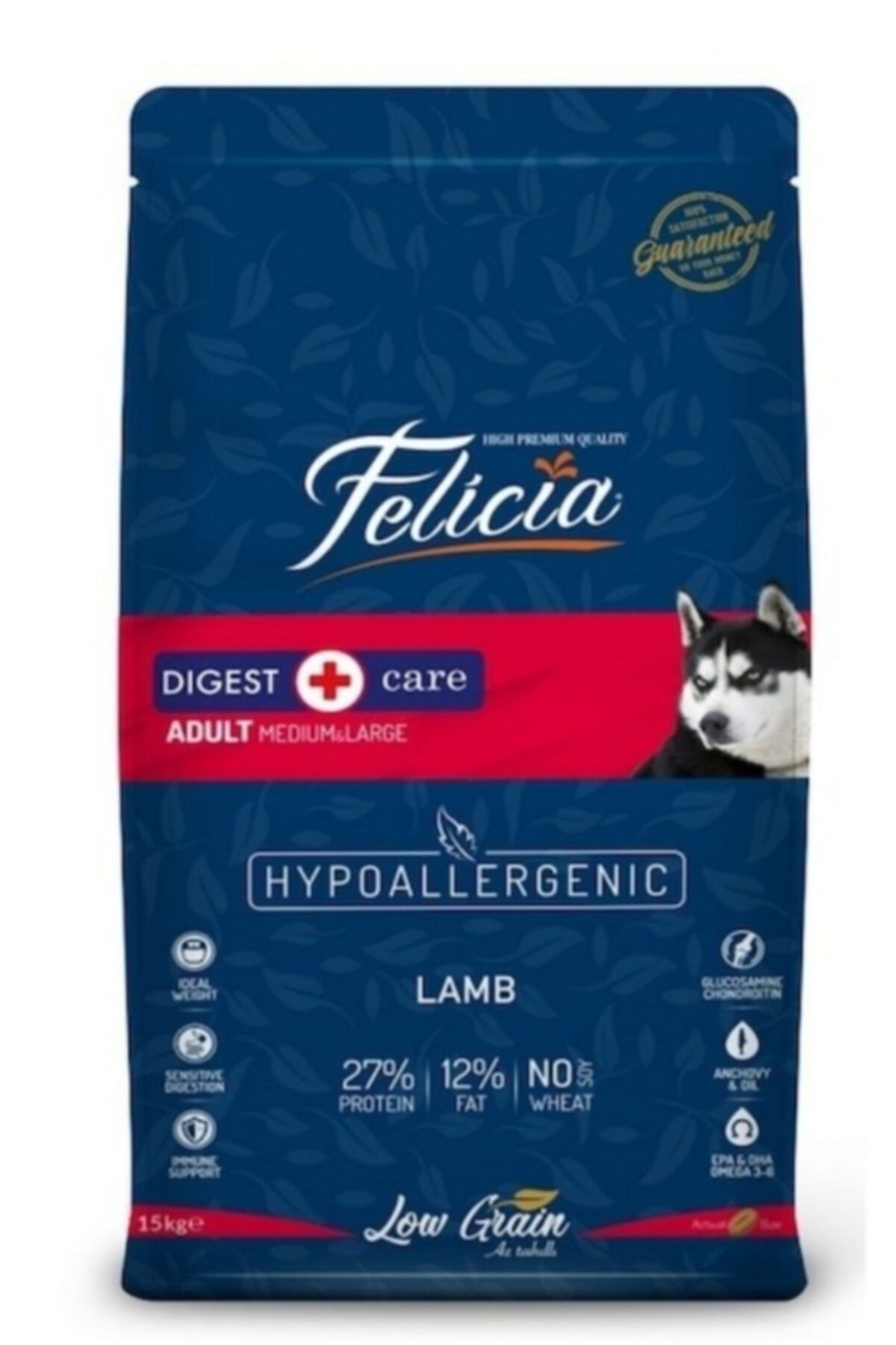 Felicia Az Tahıllı Kuzulu Hypoallergenic Yetişkin Köpek Maması 15 kg