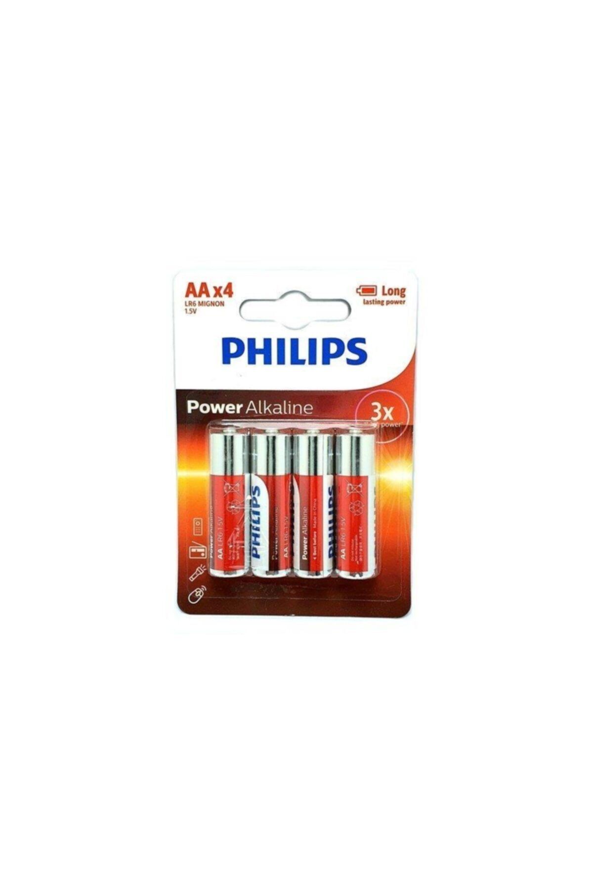 Philips Power Alkalin Kalem Pil 4xaa 1.5volt Kalem Pil Lr6