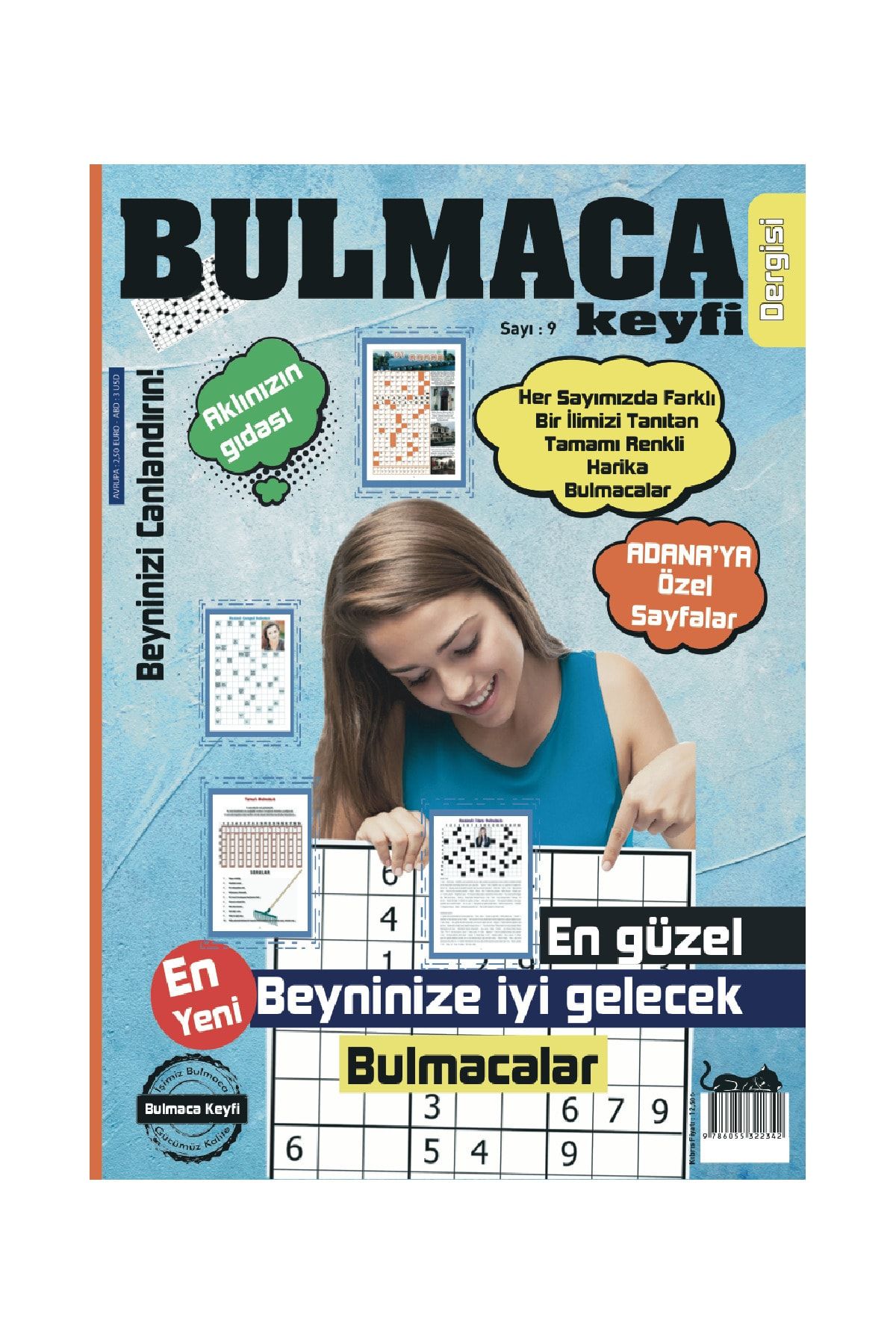 Kedi Yayınları Bulmaca Keyfi Dergisi Sayı 9 Çengel Kare Çarpı Anagram Hece Atasözü Sudoku İngilizce Bulmacalar