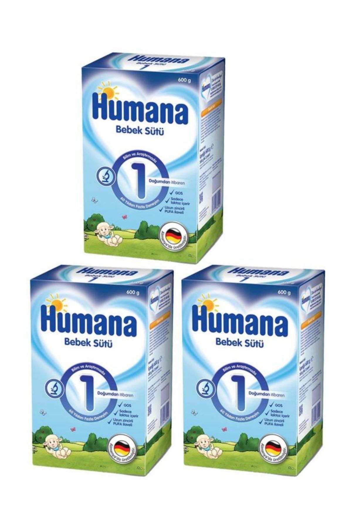Humana 1 Bebek Sütü 600 Gr. 3'lü