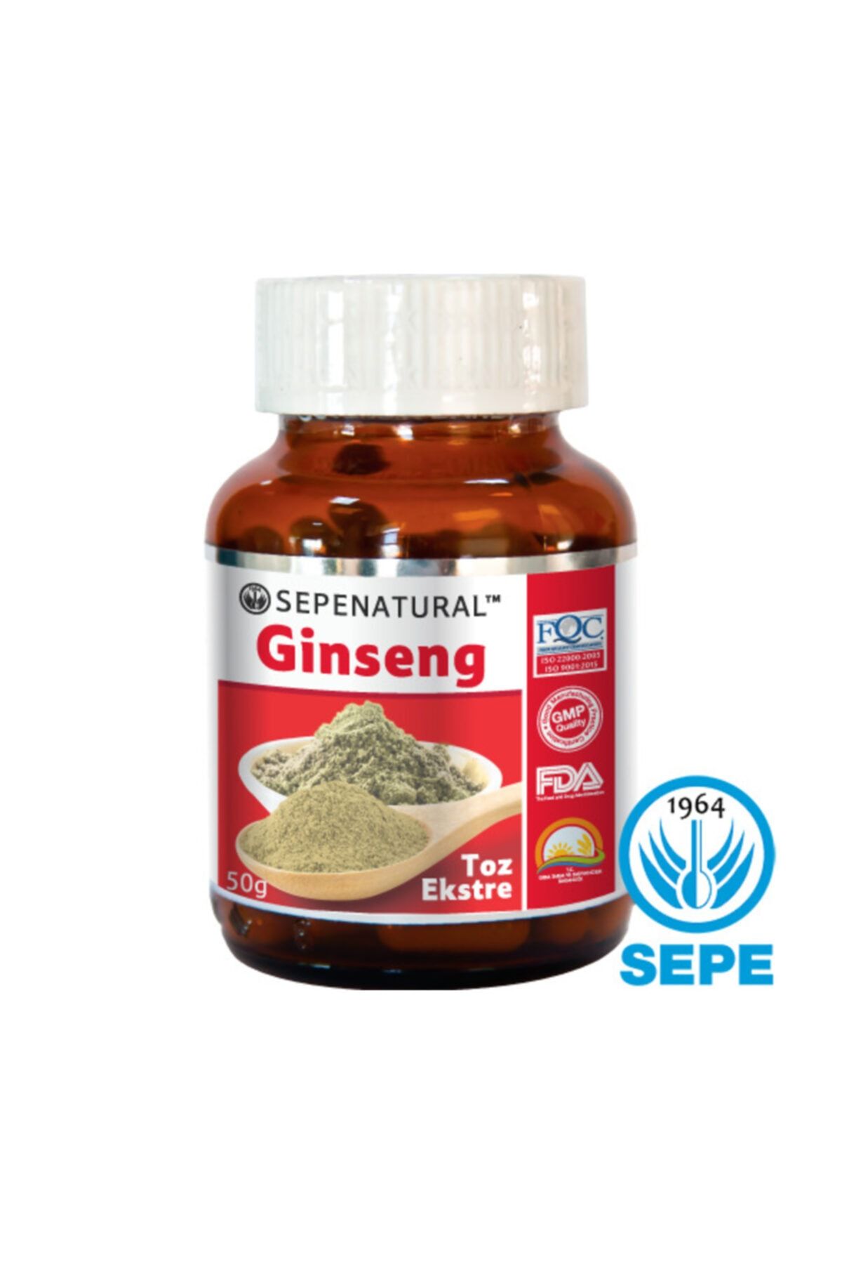 Sepe Natural Panax Ginseng Extract Ginseng Kök Ekstraktı Ekstresi 50 gr