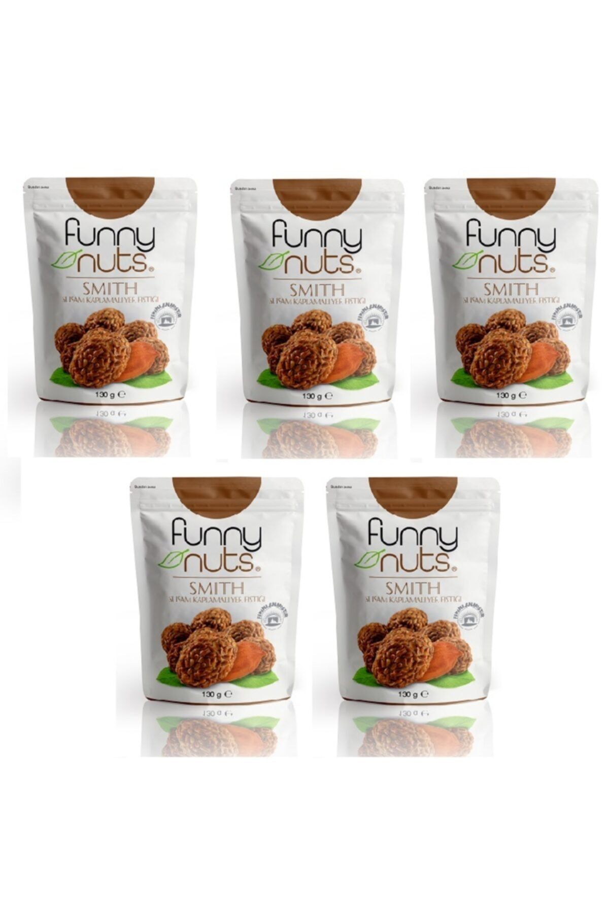 Funny Nuts Smith - Funny Nuts Susam Kaplamalı Yer Fıstığı 130 gr  ( 5 li paket )
