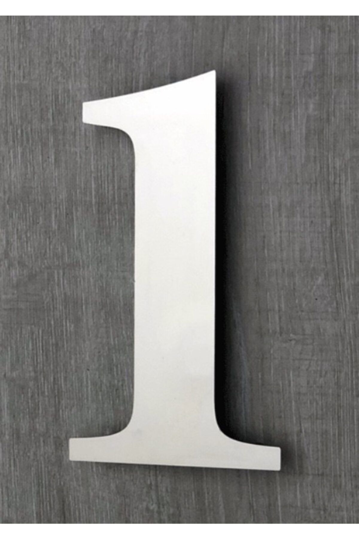 SE-Dizayn Paslanmaz Çelik Kapı numarası 20 cm No 1,Kendinden Yapışkanlı Kapı Numarası Roma Yazı Tipi